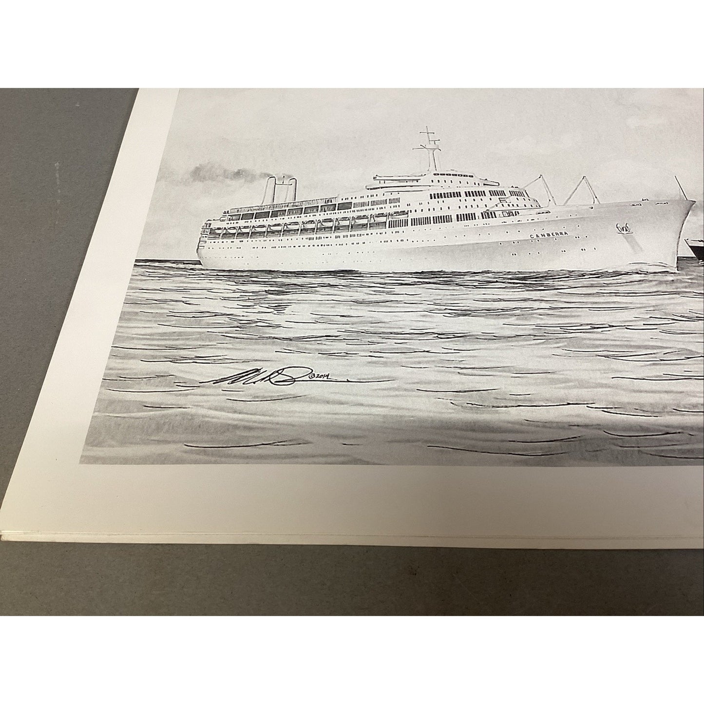 Canberra Ship Art Print - 16x12” - Signed In 2018