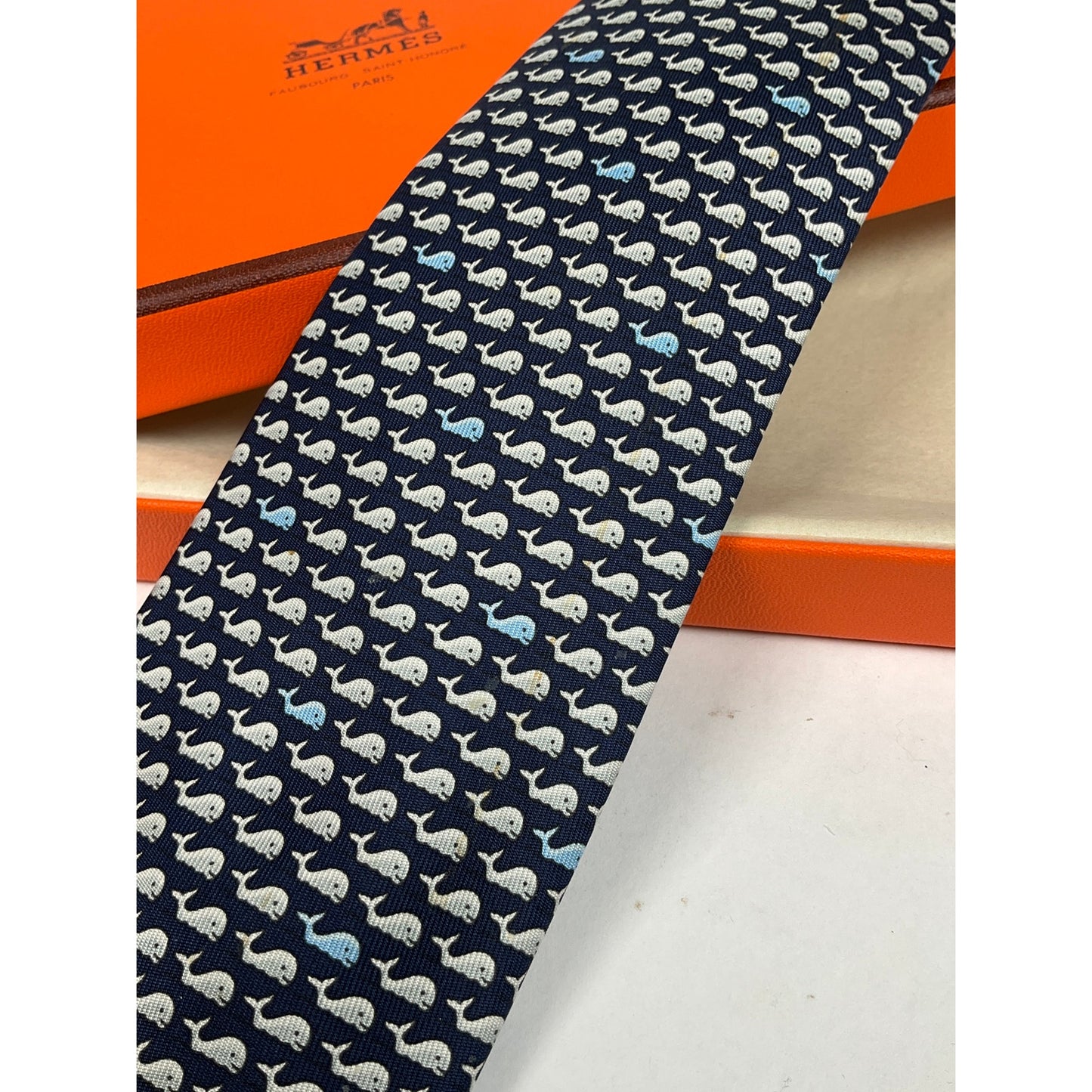 Men’s Hermès Whale Tie REF: 605301 TA | No Box