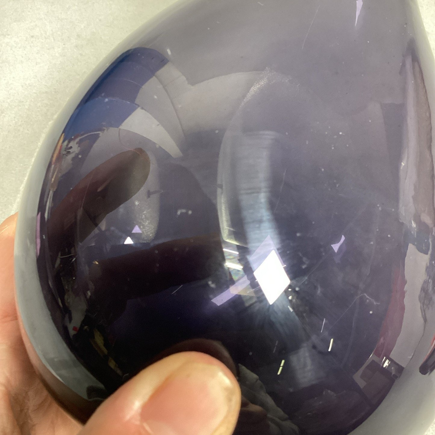 Vintage Hand Blown Purple Glass Bud Vase - 9”H