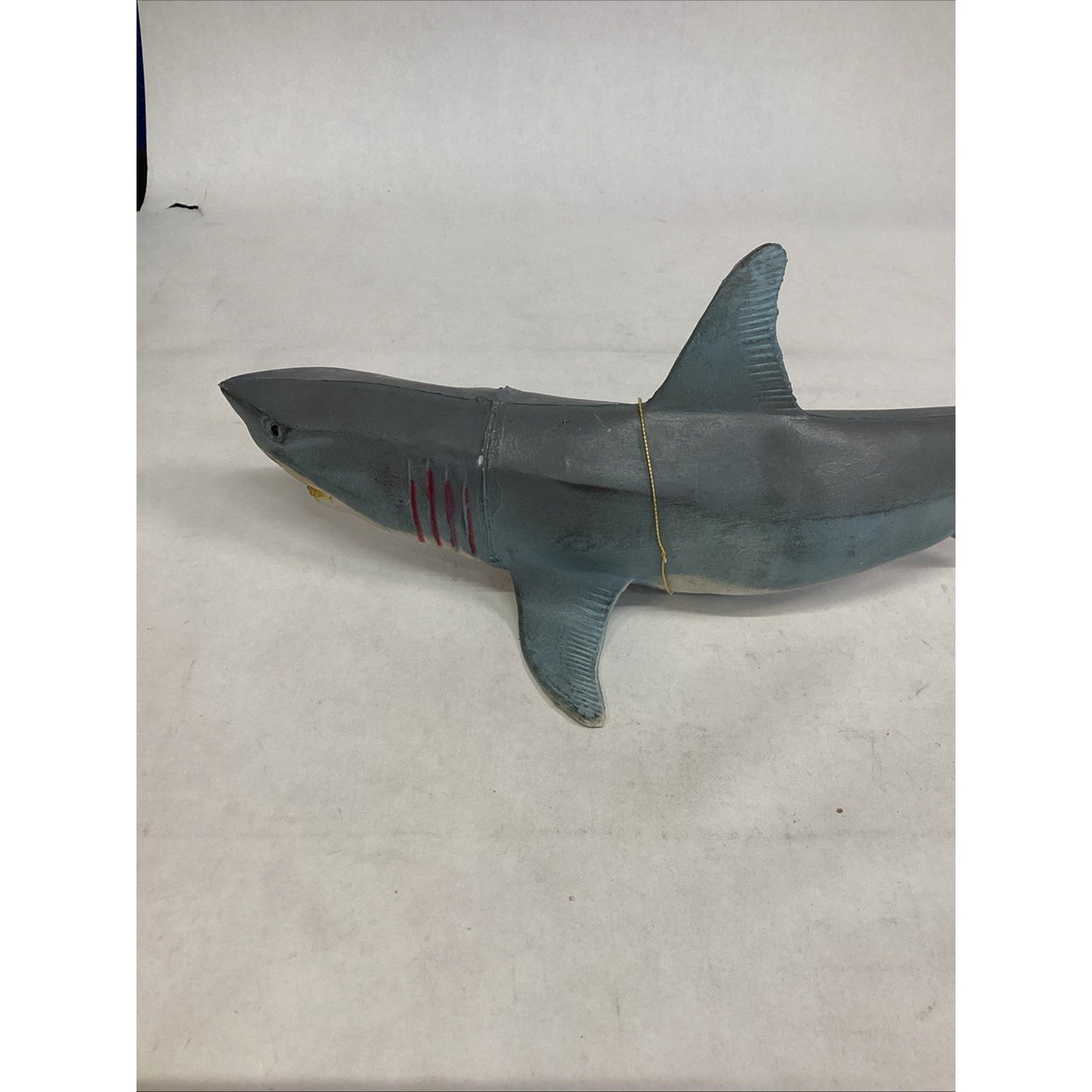 Vintage 1995 Rubber Great White Shark Toy - #10084 - 13”L