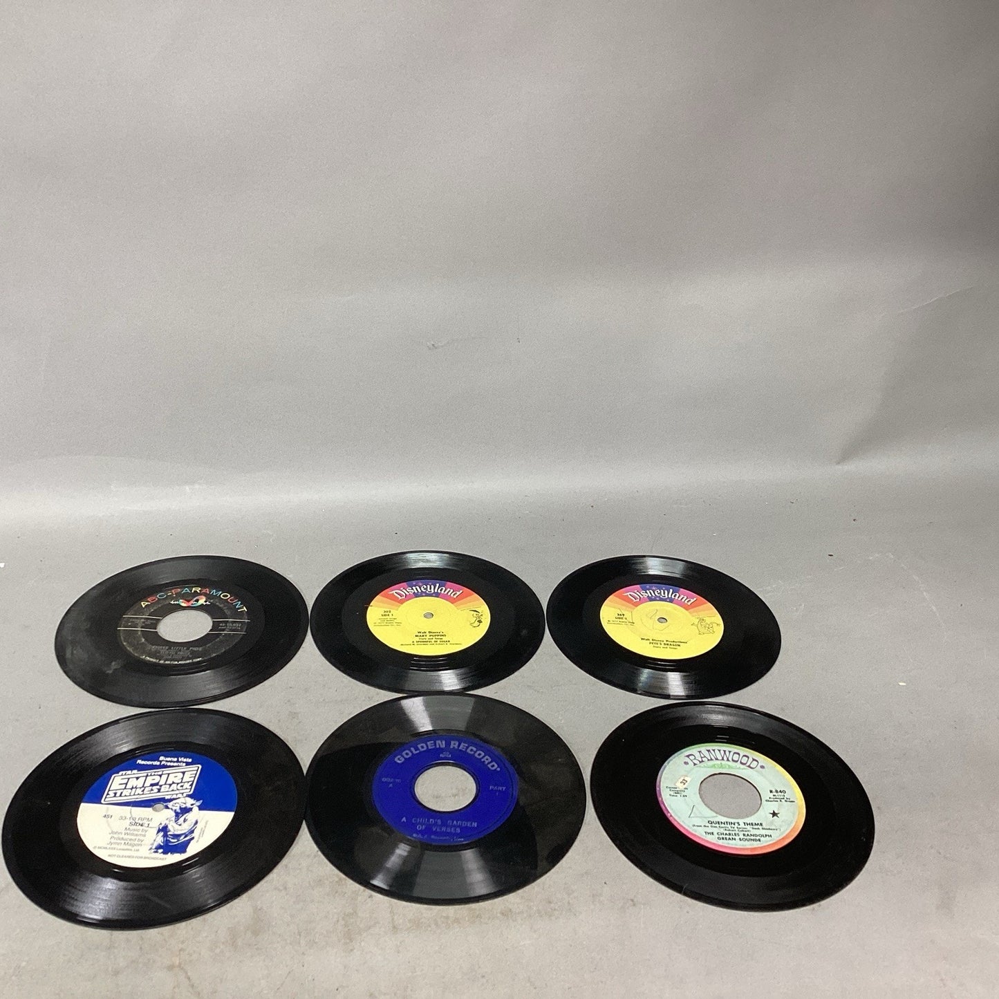 6 Records - Empire Strikes Back, Pete’s Dragon, Mary Poppins, Childs Garden