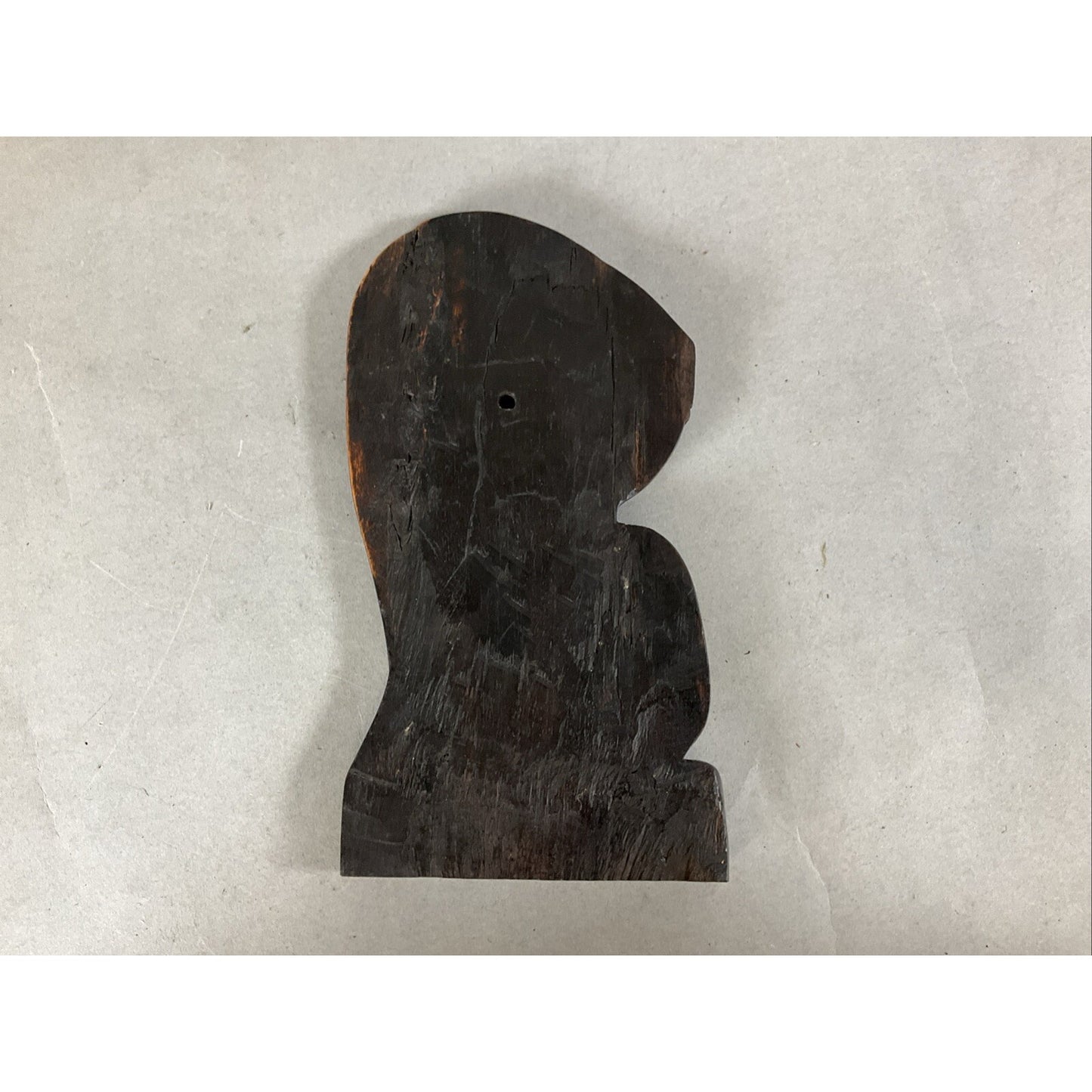 Vintage Hand Carved Wooden Woman Bust Side Profile