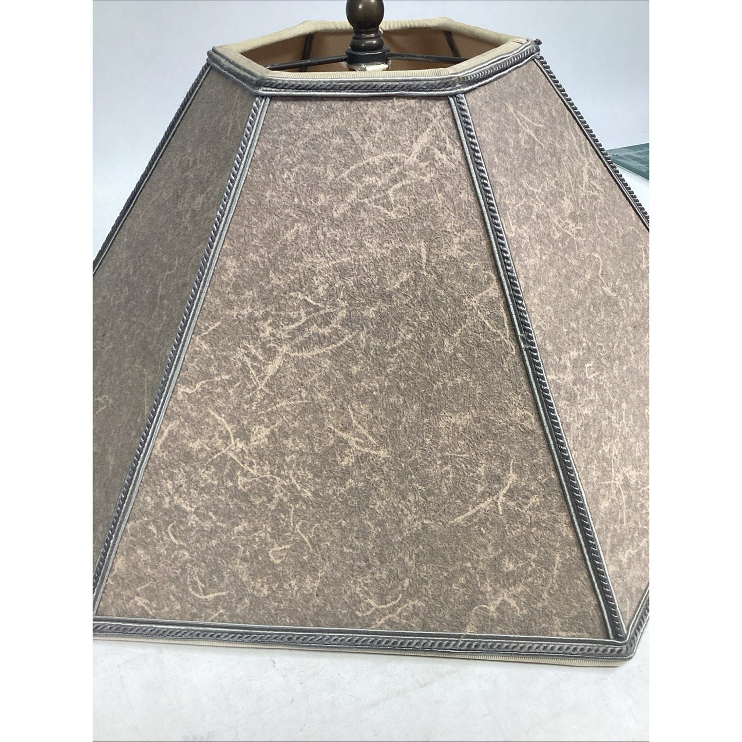 Vintage Textured Hexagon Lamp Shade - 8.5”Hx16.5”D