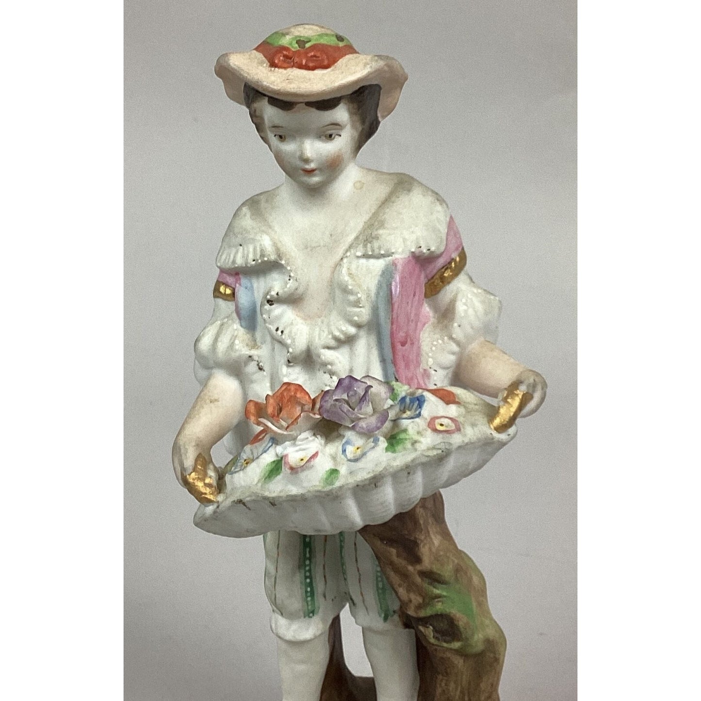 Lenwile China/Ardalt/Japan Hand Painted Figurine - Boy W/ Flowers - #6443