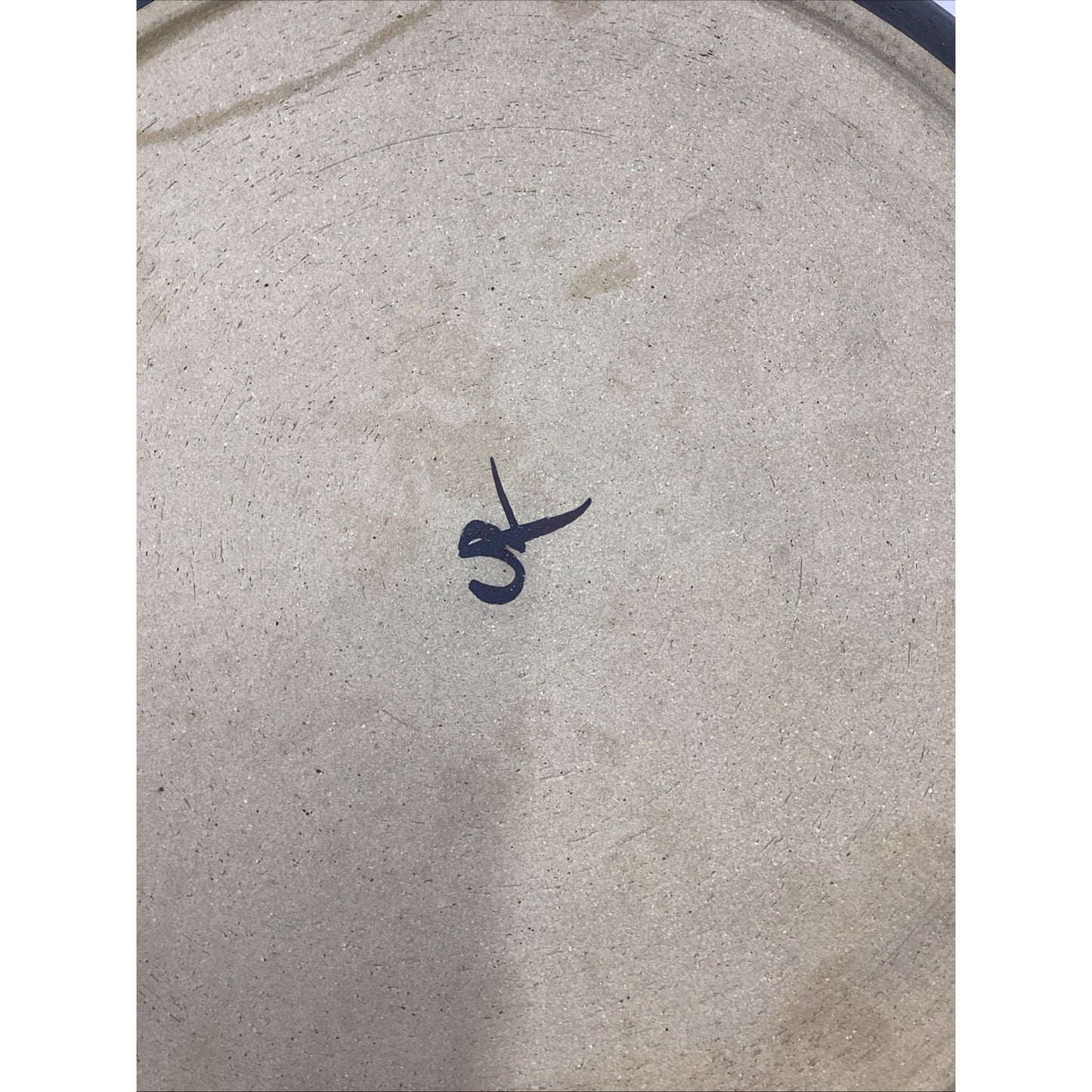 Vintage Large 14.5” Black Matte Raised Plate Platter