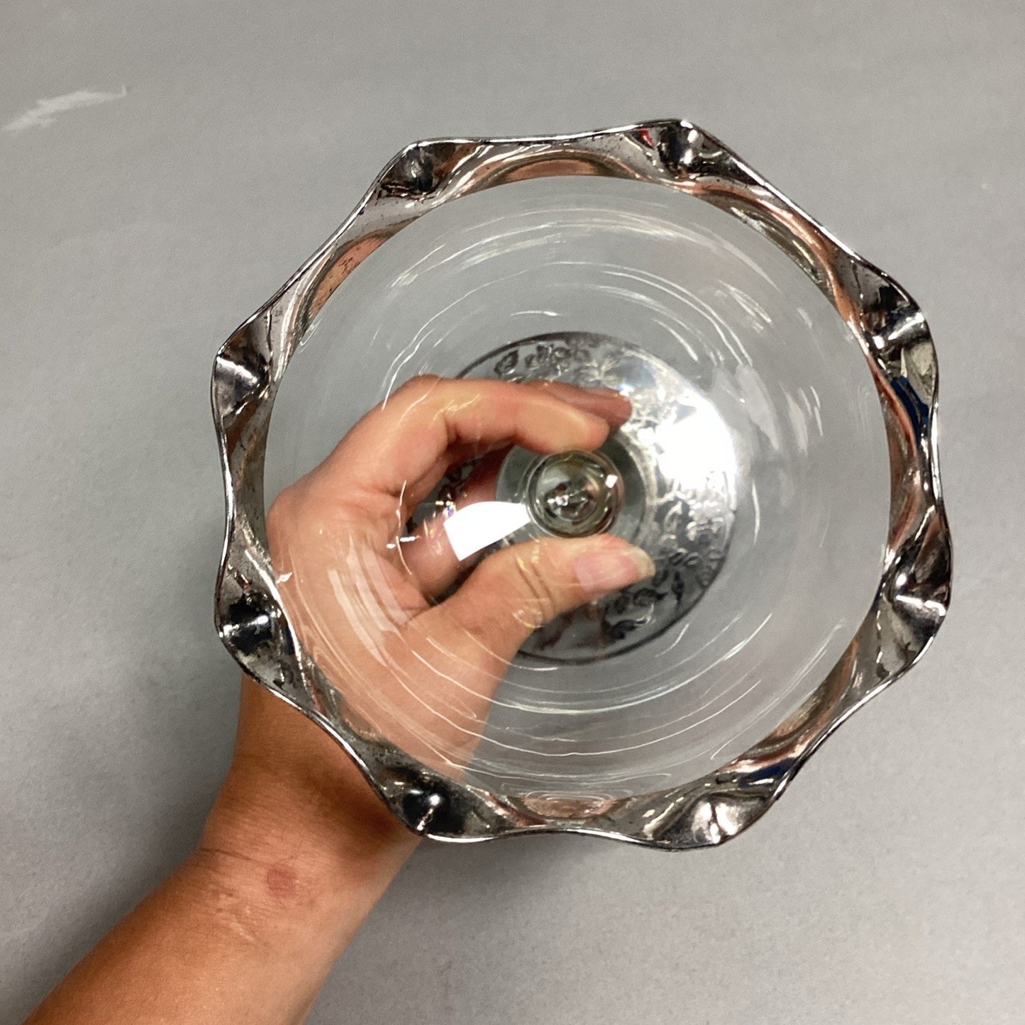 Silver City Glass Compote Bowl Jelly Jam Candy Pedestal