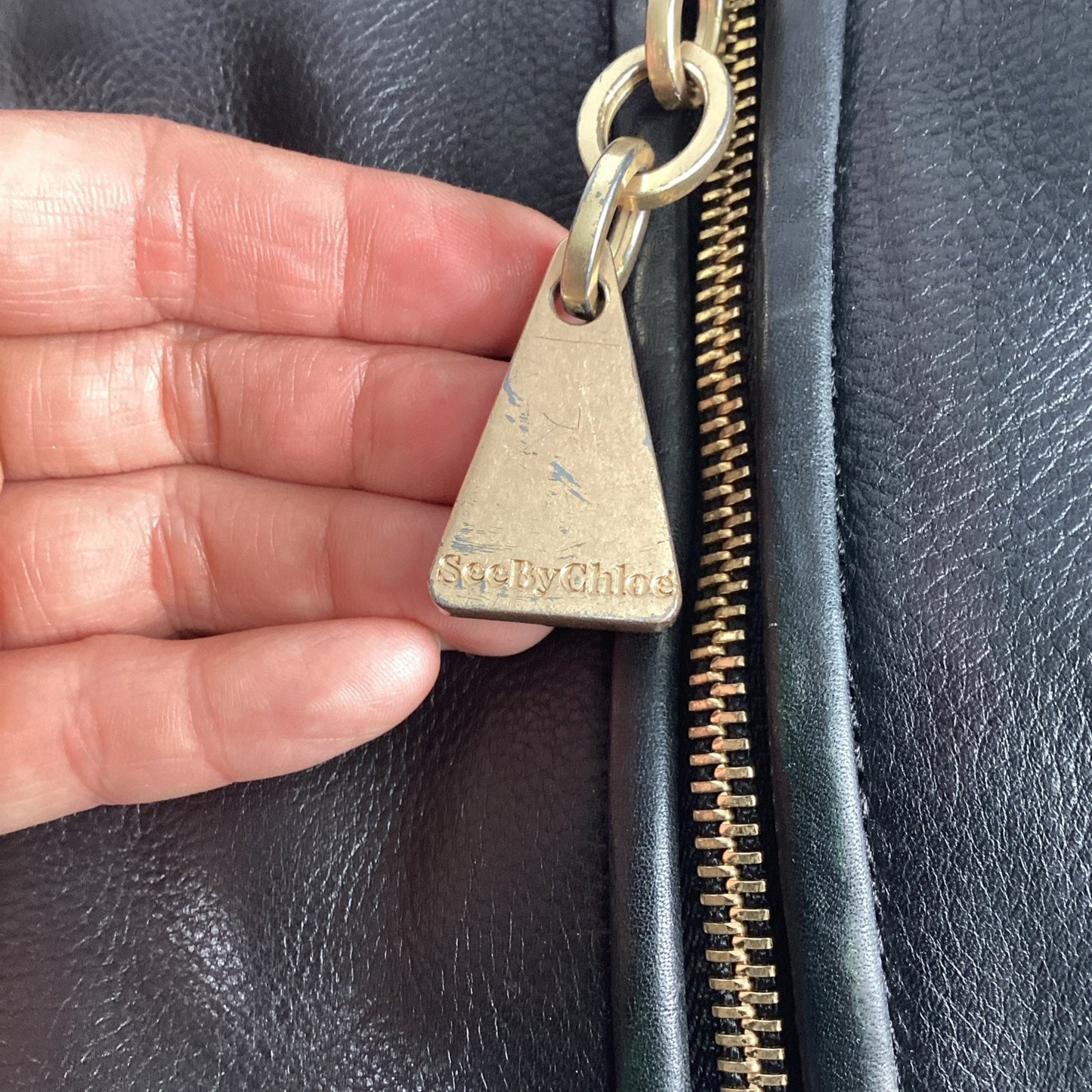 See By Chloe Black Leather Backpack With Dust Bag