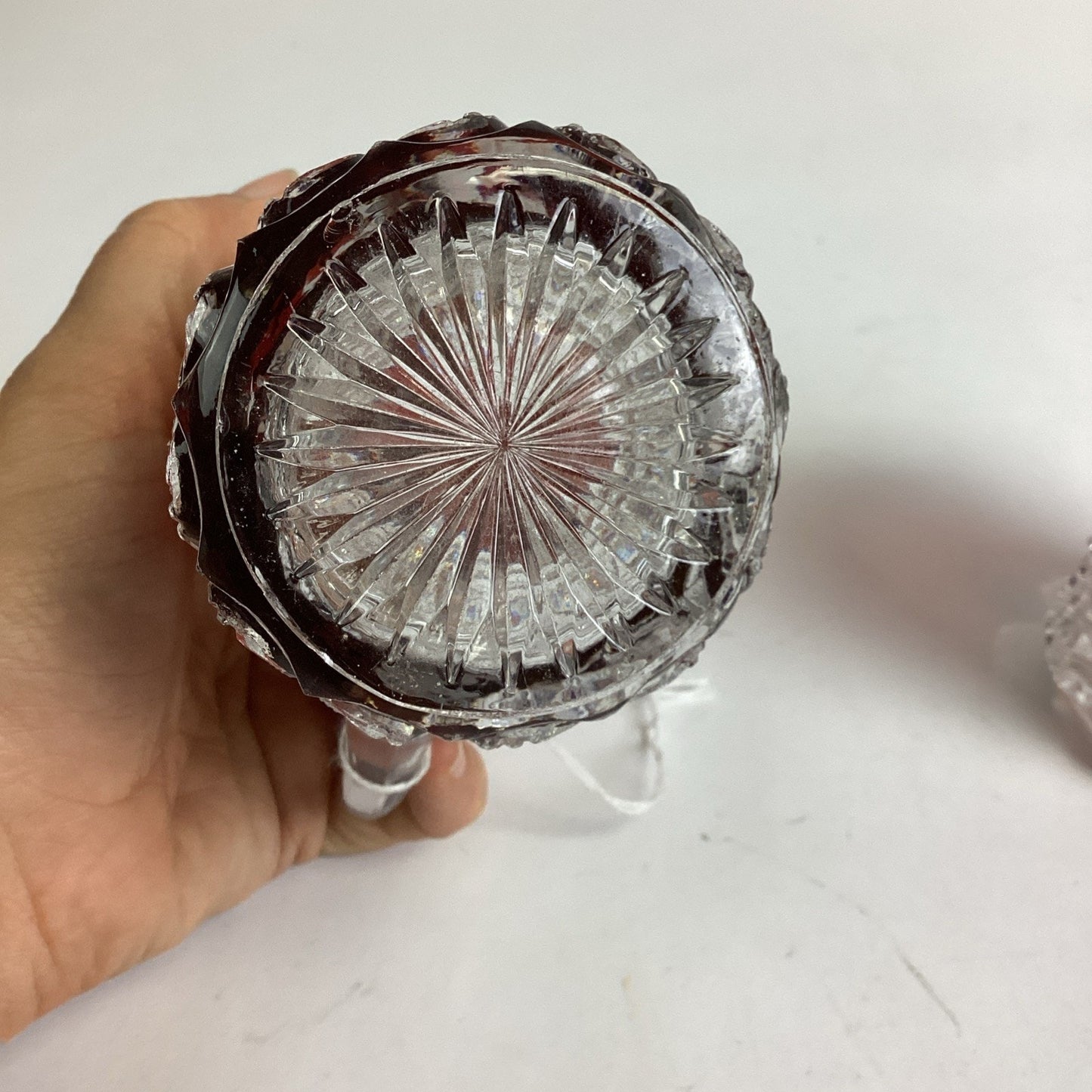 Set Of 4 - Antique Ruby Red Glass Creamer, Tumbler And Mugs