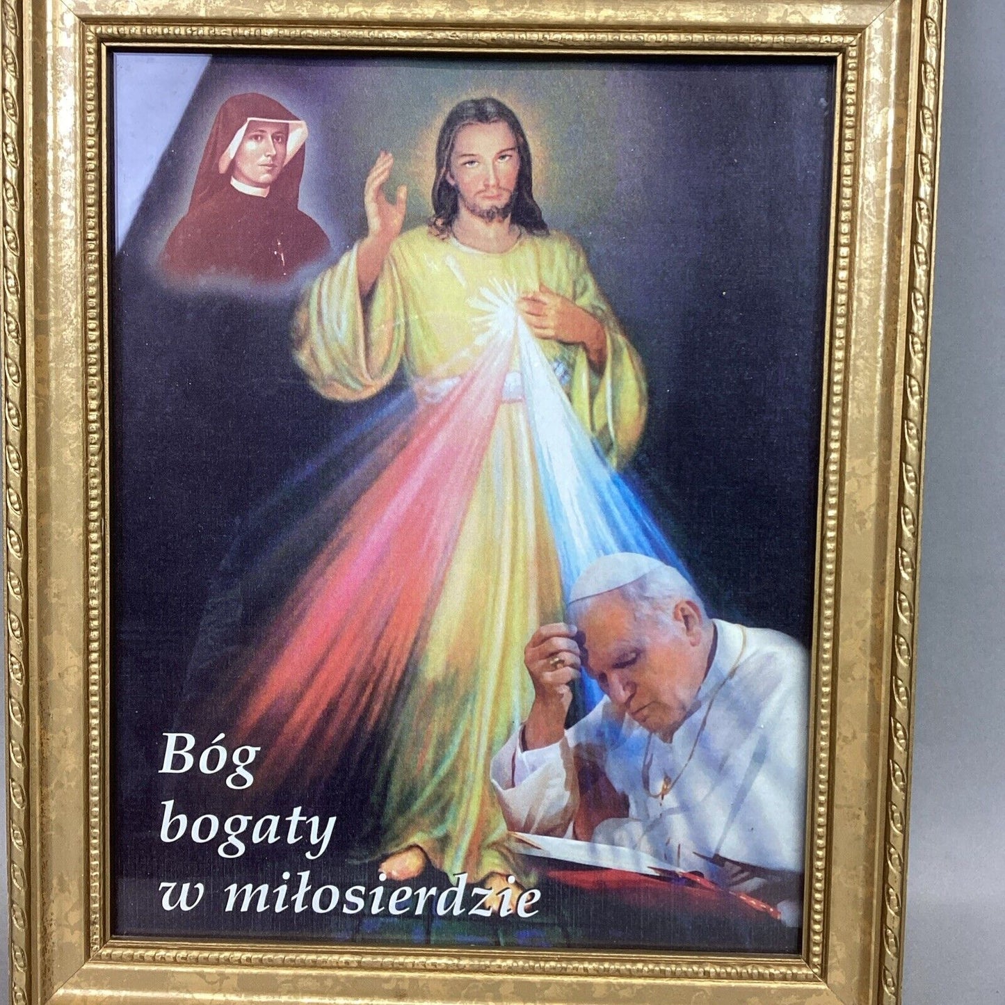 Bog Bogaty W Milosierdzie (God Rich In Mercy) Framed Print - 11.5x9.5”