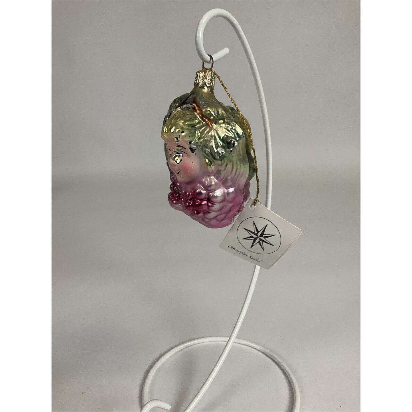 Christopher Radko Bordeaux Girl With Grapes Christmas Ornament