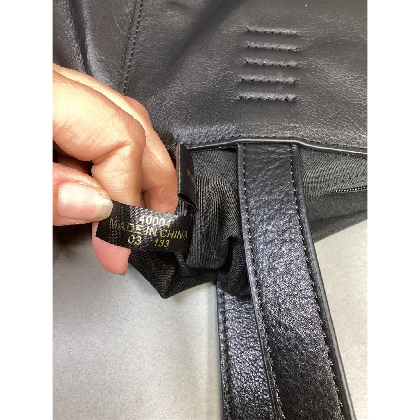 Claudia Ciuti Large Black Leather Shoulder Bag