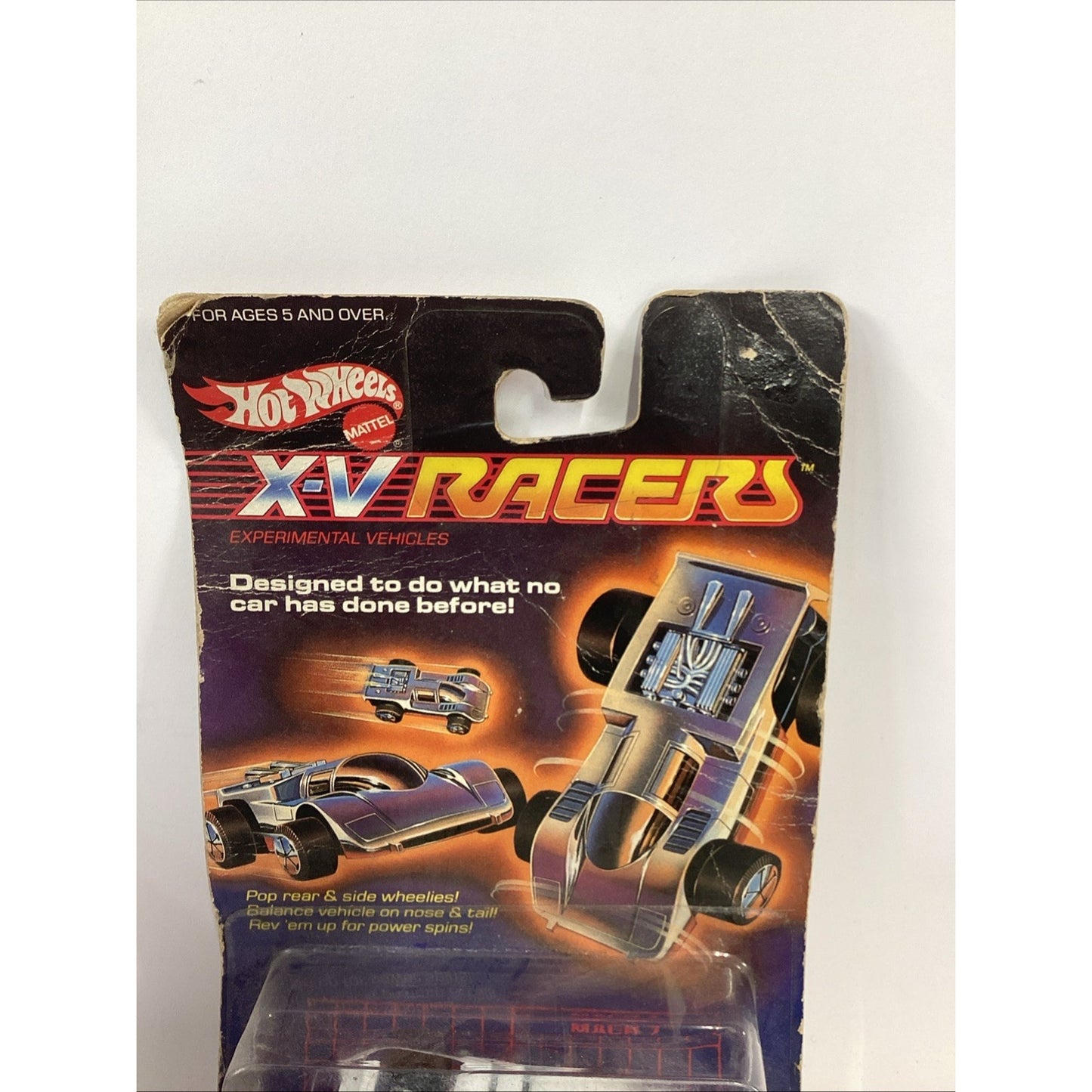 HOT WHEELS 1985 VINTAGE X-V RACER MACH 7 IN WHITE - NOS