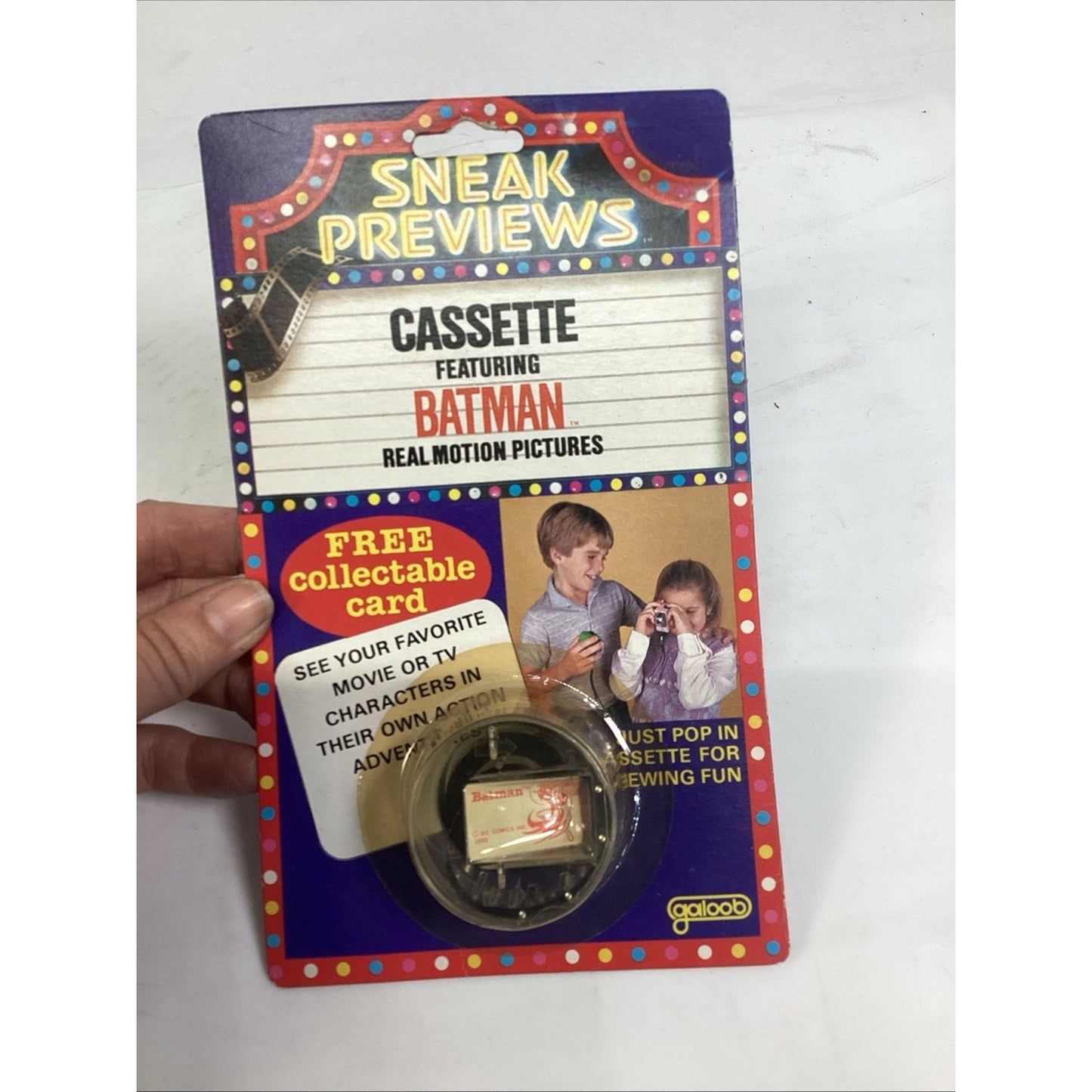 1984 Galoob Sneak Previews Cassette Superman & Batman Real Motion Pictures NOS