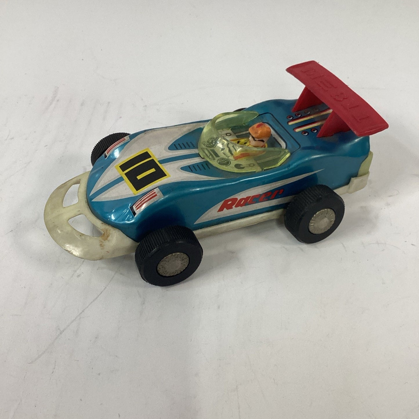 ME 811 RACER GYROACTION BATTERY OPERATED TIN TOY BLUE/RED