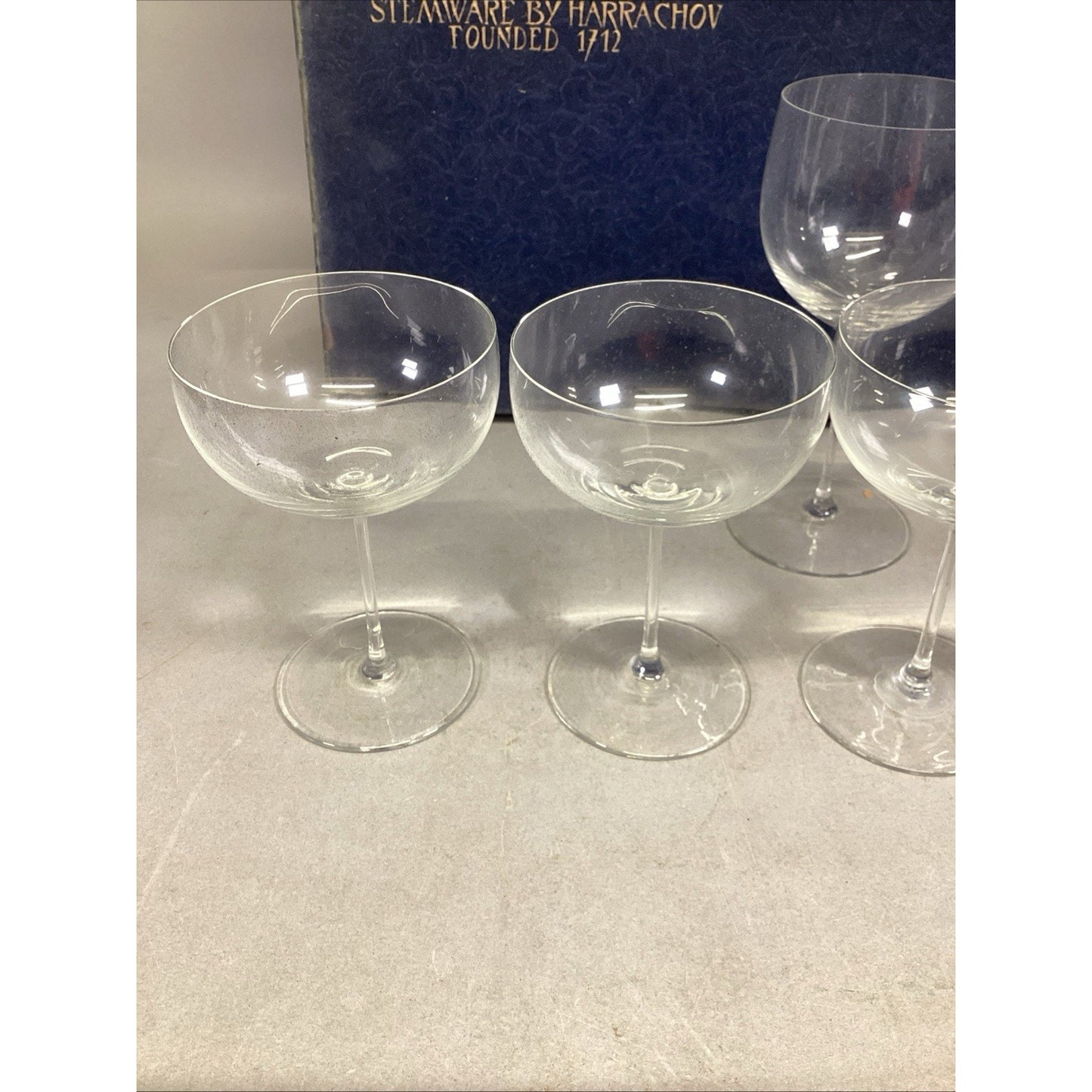 Stemware By Harrachov Champagne And Wine Glasses With Original Boxes