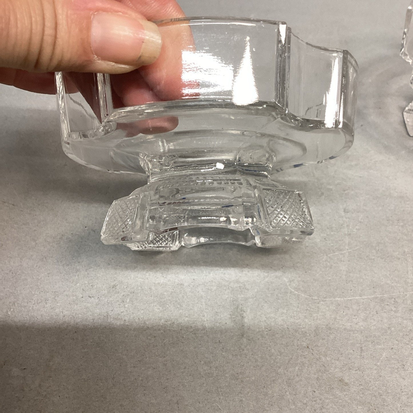 Set Of 5 Antique Duncan & Sons Celtic Cross Glass Honey/Dessert Dishes - c.1882