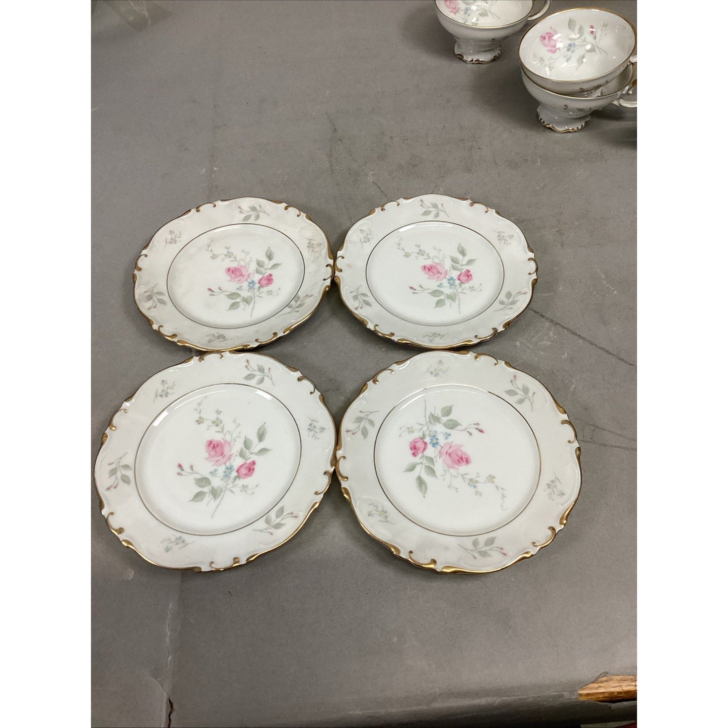 Set Of 30 Pink Floral H&Co Selb Bavaria Germany Heinrich Cup/Saucer/Bowls + More