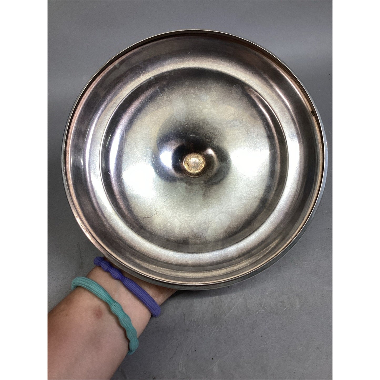 Sheffield Silver Co Pinecone Finial Serving Dish Replacement Lid 7.5"D