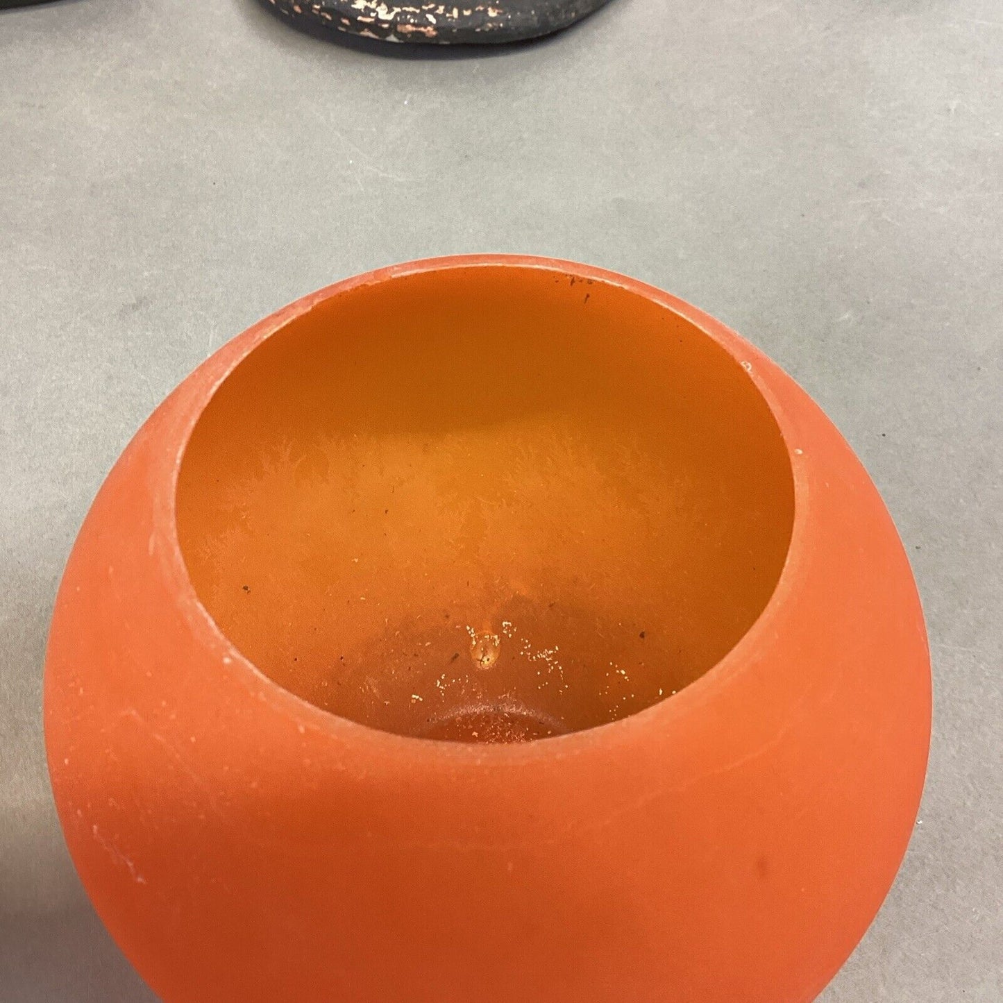 Lot Of 6 - 2 Orange Glass Candle Holders, Shoe Candle Holder, Plush Cat, Witch