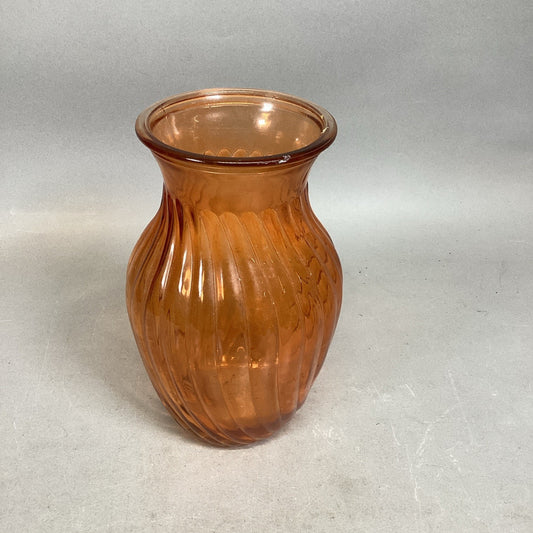 Orange Swirl Glass Vase - #3 - 8x4”