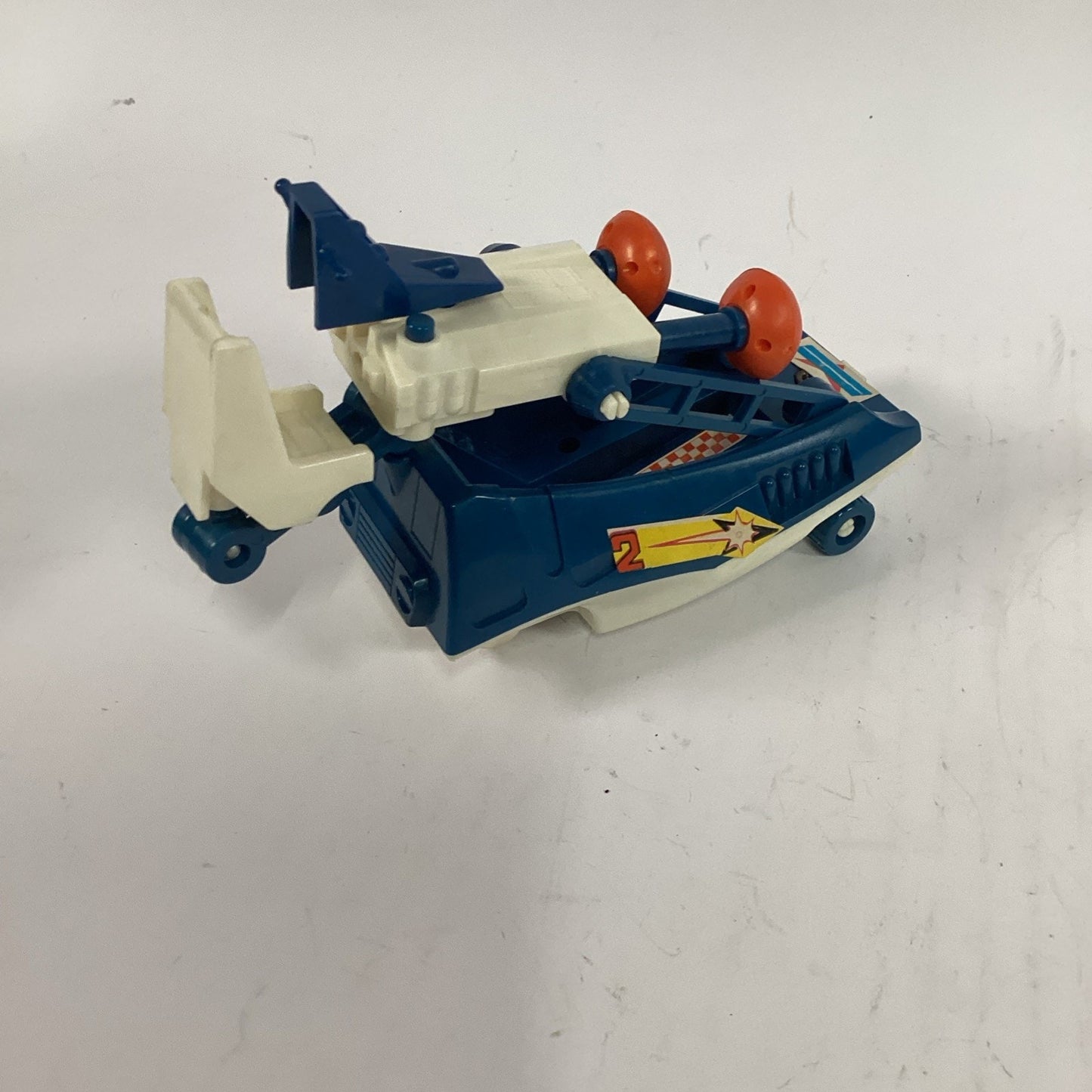 Vtg Micronauts HYDRA vehicle original 1977 Mego blue car W/ Weapons - Dmg Wheels