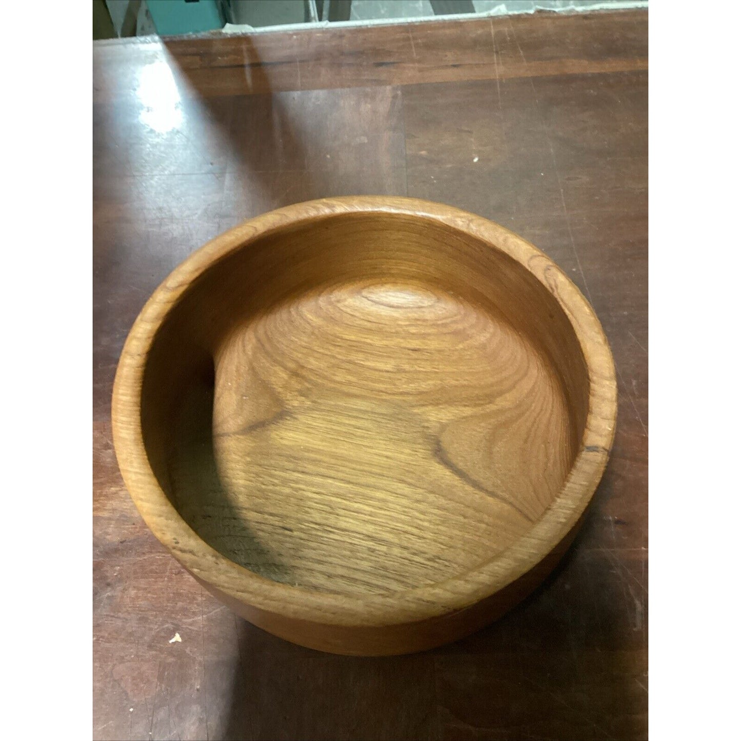 Vintage MCM Teakwood Bowl - Made In Thailand- 4x10”