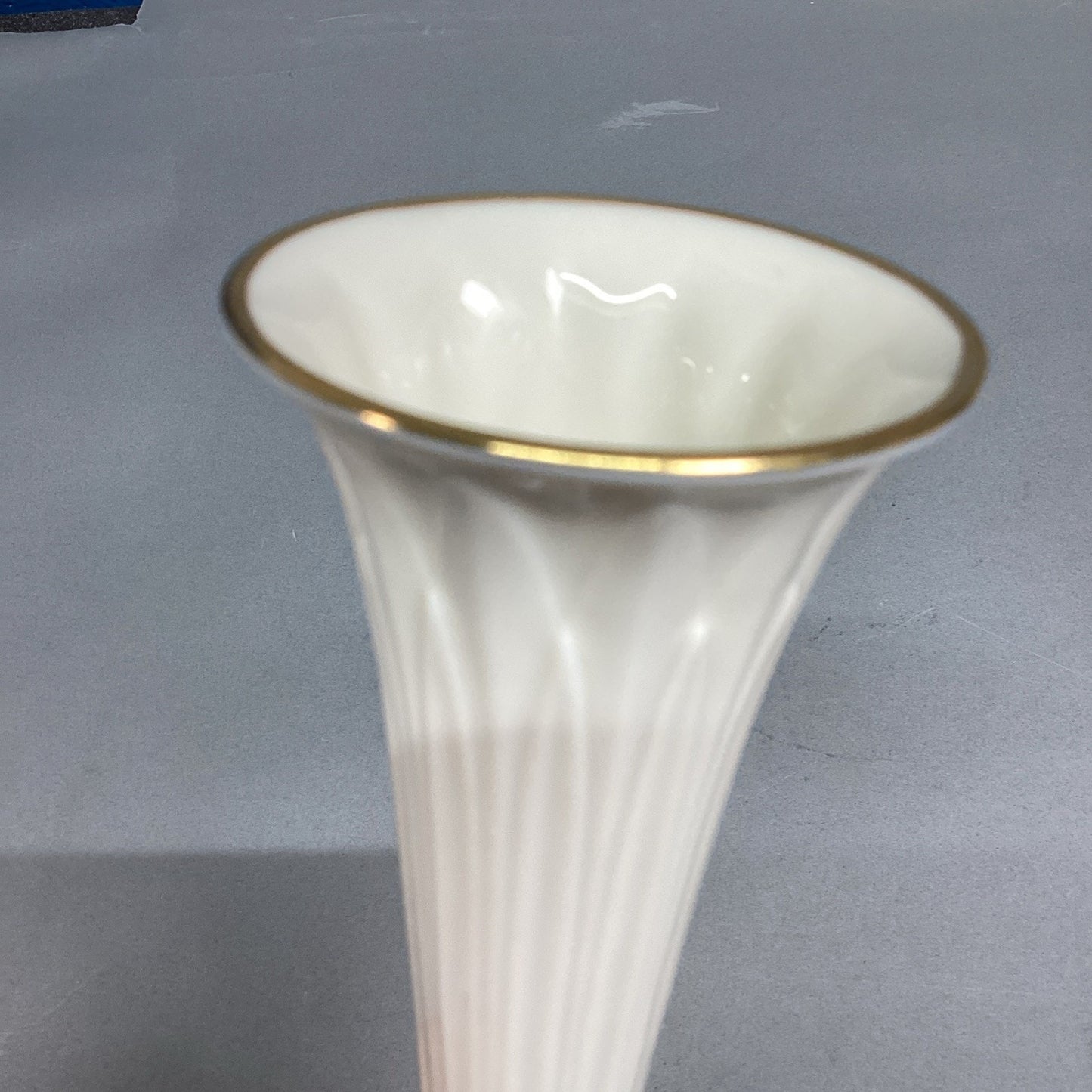 Vintage Porcelain Lenox Bud Vase With Gold Trim - 9”H- Made In USA