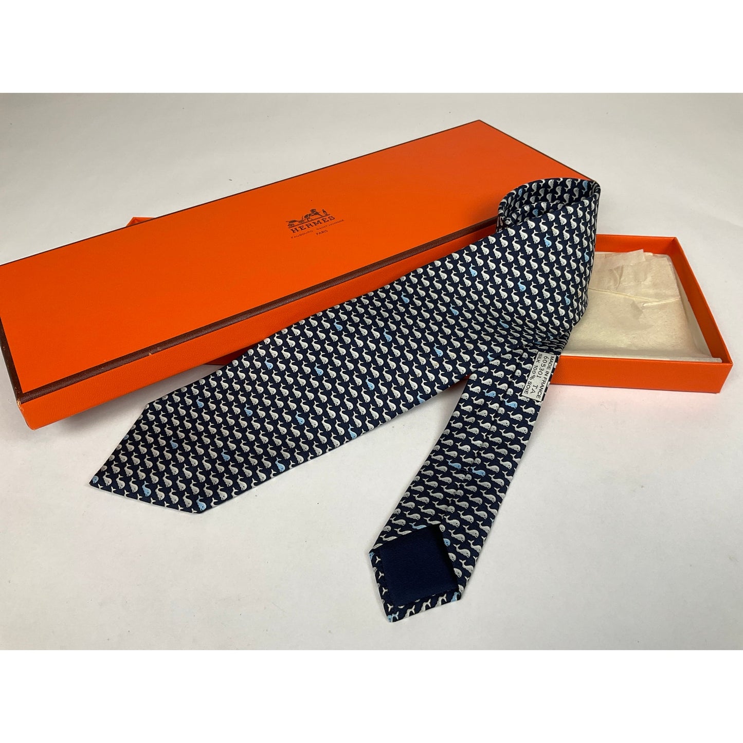 Men’s Hermès Whale Tie REF: 605301 TA | No Box