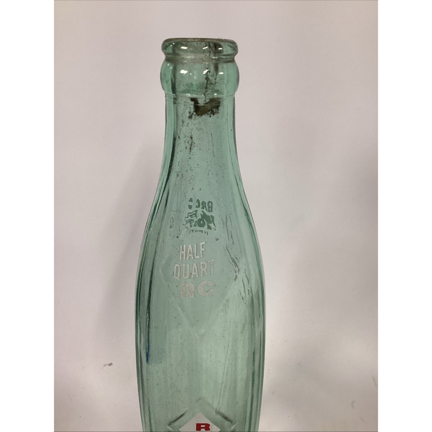 Vintage 16 Oz Royal Crown Cola Bottle & 7 Oz Canada Dry Seltzer Glass Bottle