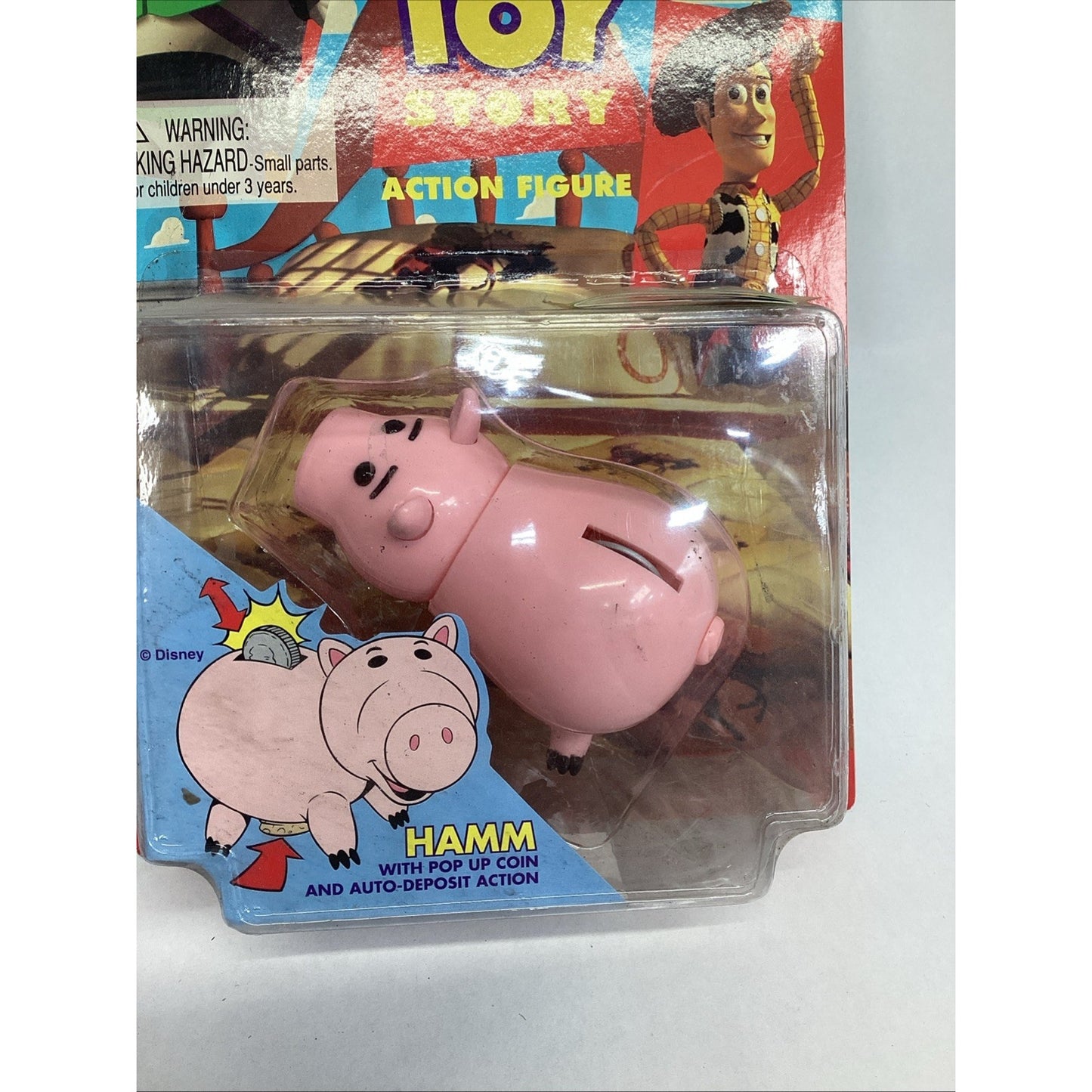1995 Vintage Disney Pixar Toy Story Hamm Collectible Figure - New