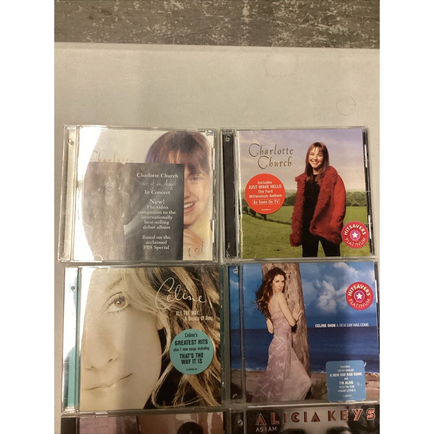 Lot Of 6 CDs By Charlotte Church, Celine Dion, Enya & Alicia Keys