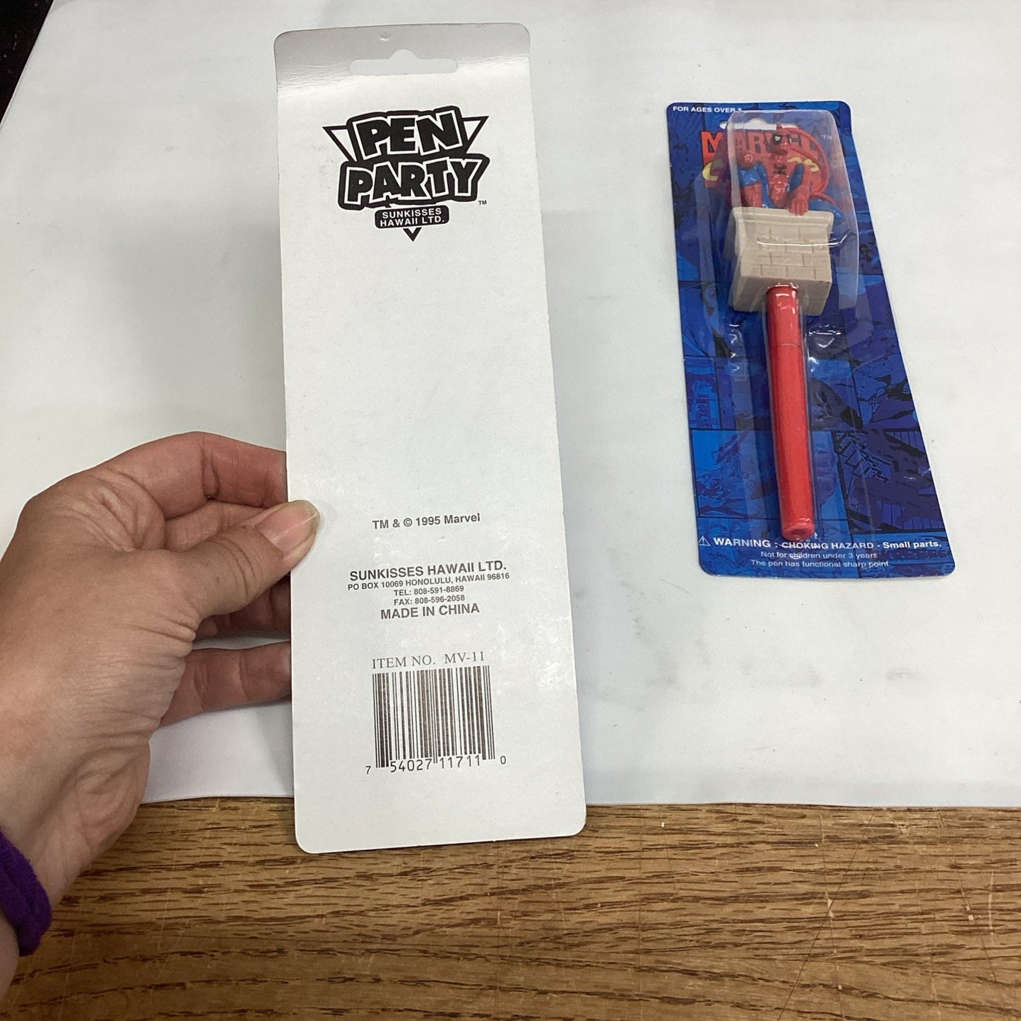 Set Of 2 - 1995 Marvel Comics Spider-Man Pens - NOS