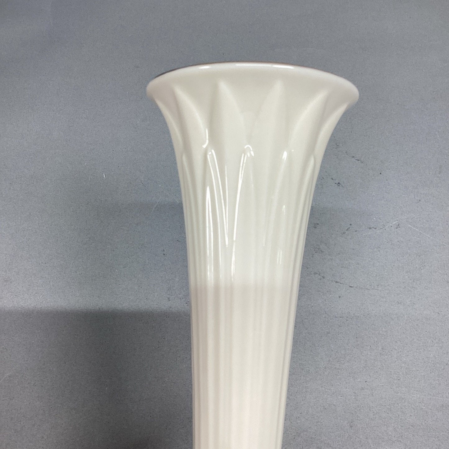 Vintage Porcelain Lenox Bud Vase With Gold Trim - 9”H- Made In USA