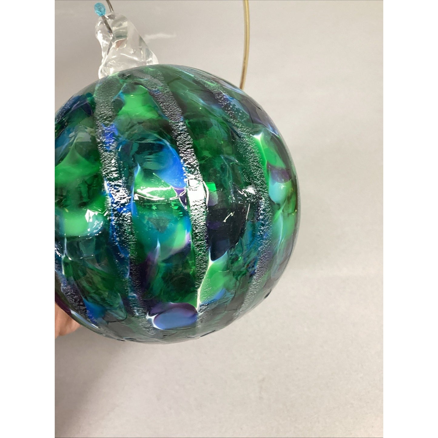 Set Of 3 Hand Blown Glass Christmas Ornaments With Ornament Hangers