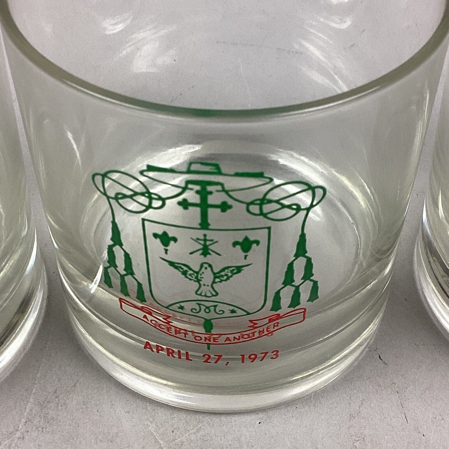 Accept One Another Set Of 6 Glass Tumblers - April 27, 1973