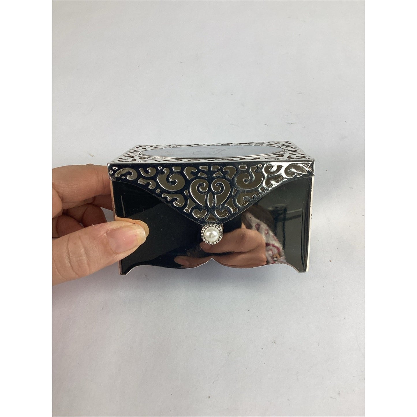 Things Remembered Silver Plated Filigree Ring Jewelry Trinket Box