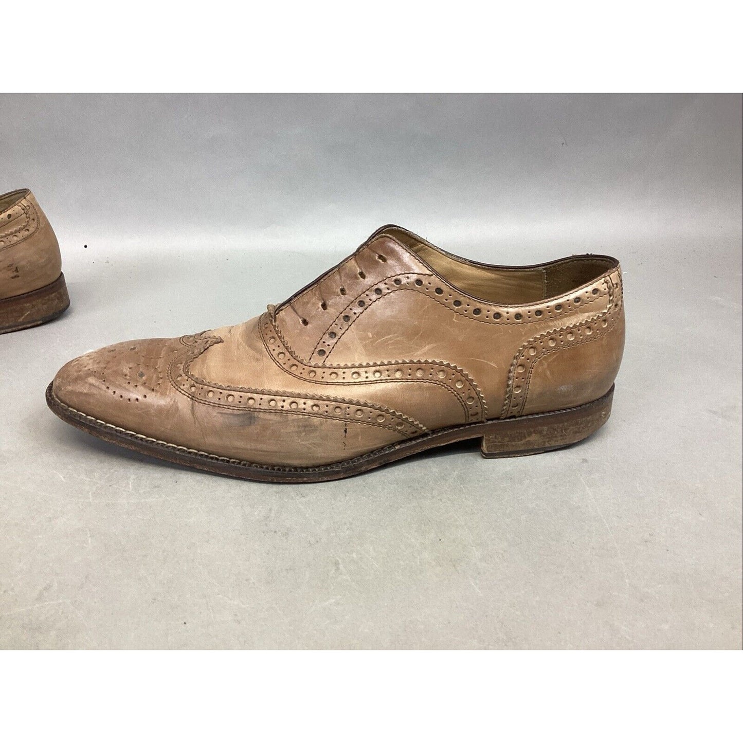Mercanti Fiorentini Shoes Mens 10 M Oxford Wingtip Lace Up-#5794 - Made In Italy