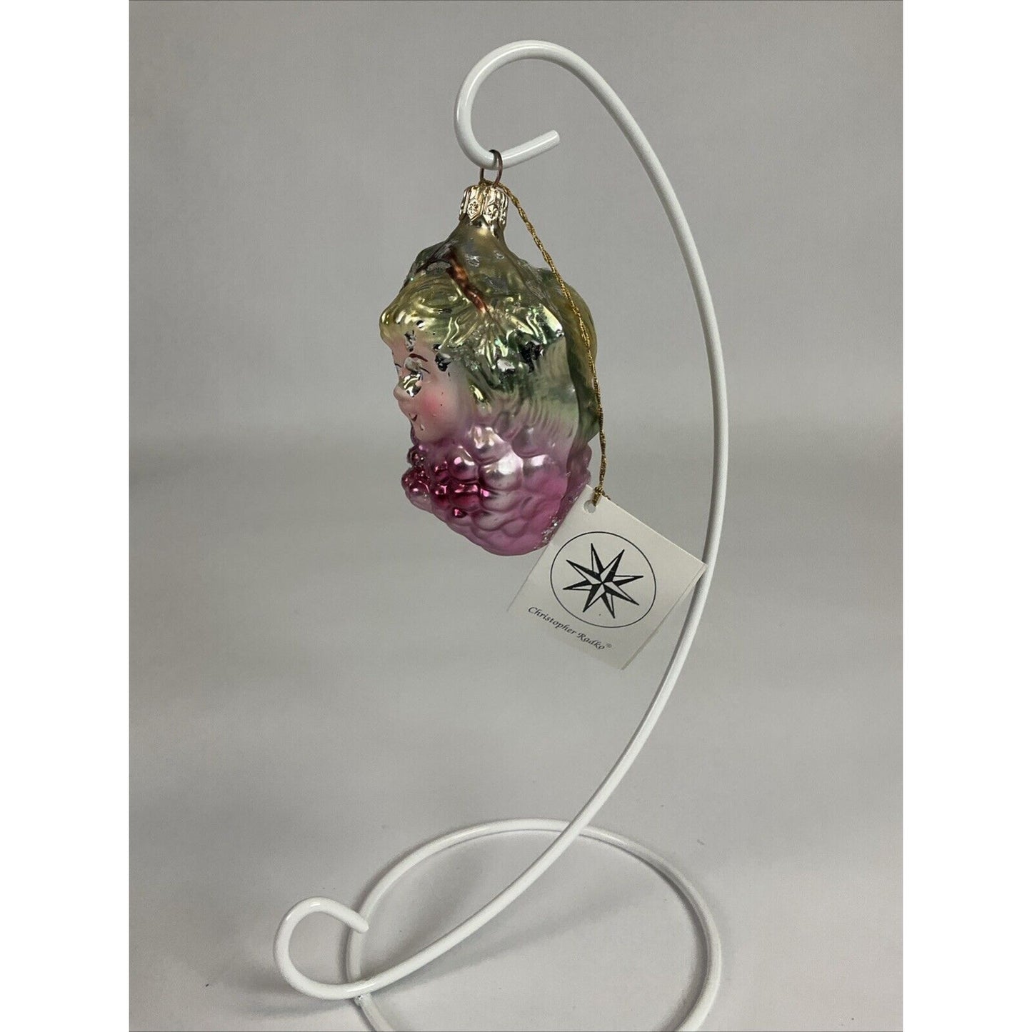 Christopher Radko Bordeaux Girl With Grapes Christmas Ornament