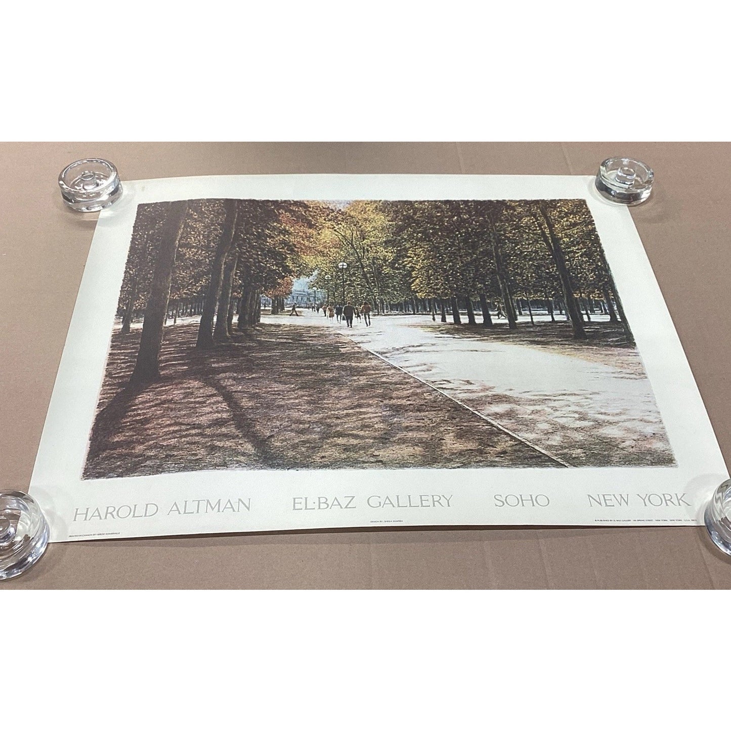 Harold Altman Elbaz Gallery SoHo New York - Autumn Stroll Poster - 25.5x19.5”