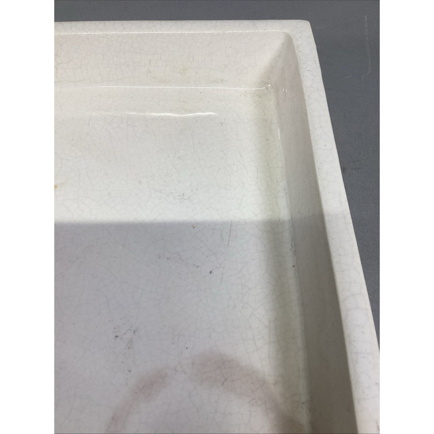 Porcelain Heavy White Serving Tray - 15.75x10.75x2”