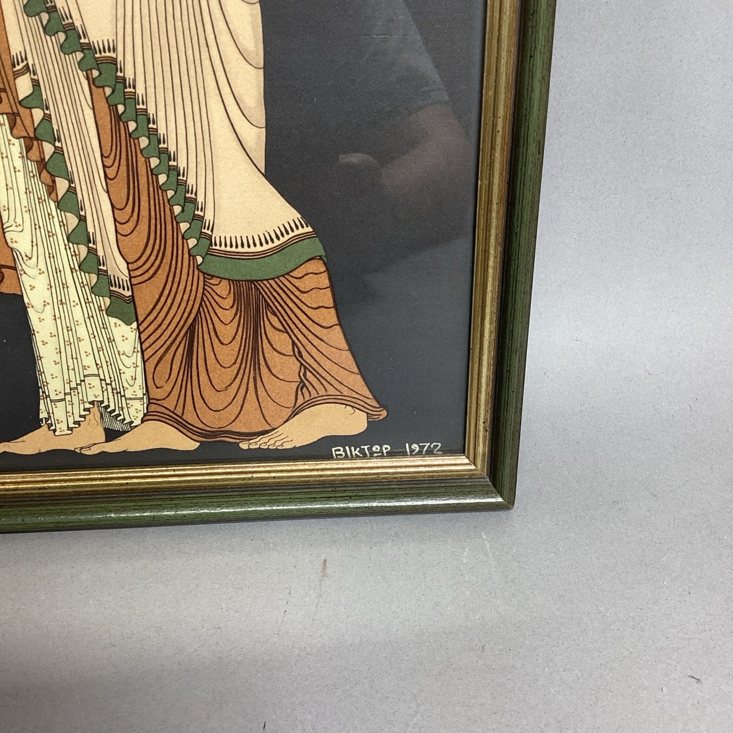 Greek Mythological Print - Framed - Biktok 1972 - 14.5x10.25”