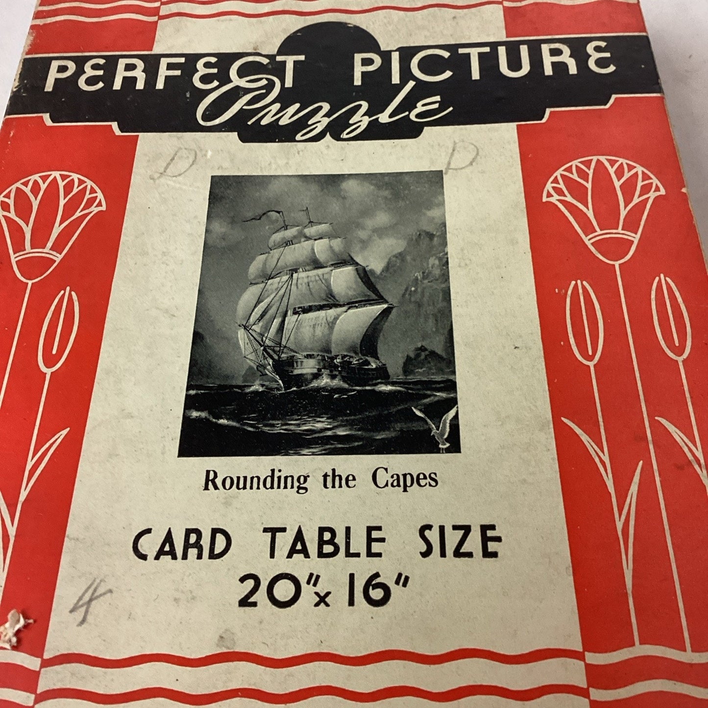 Set Of 6 Vintage Wooden Perfect Picture Puzzles