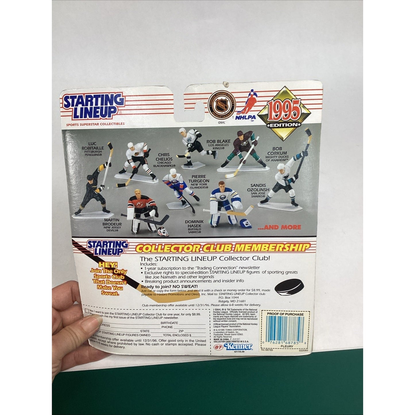 NHL Theoren Fleury 1995 Starting Lineup Calgary Flames NEW Damaged Packaging
