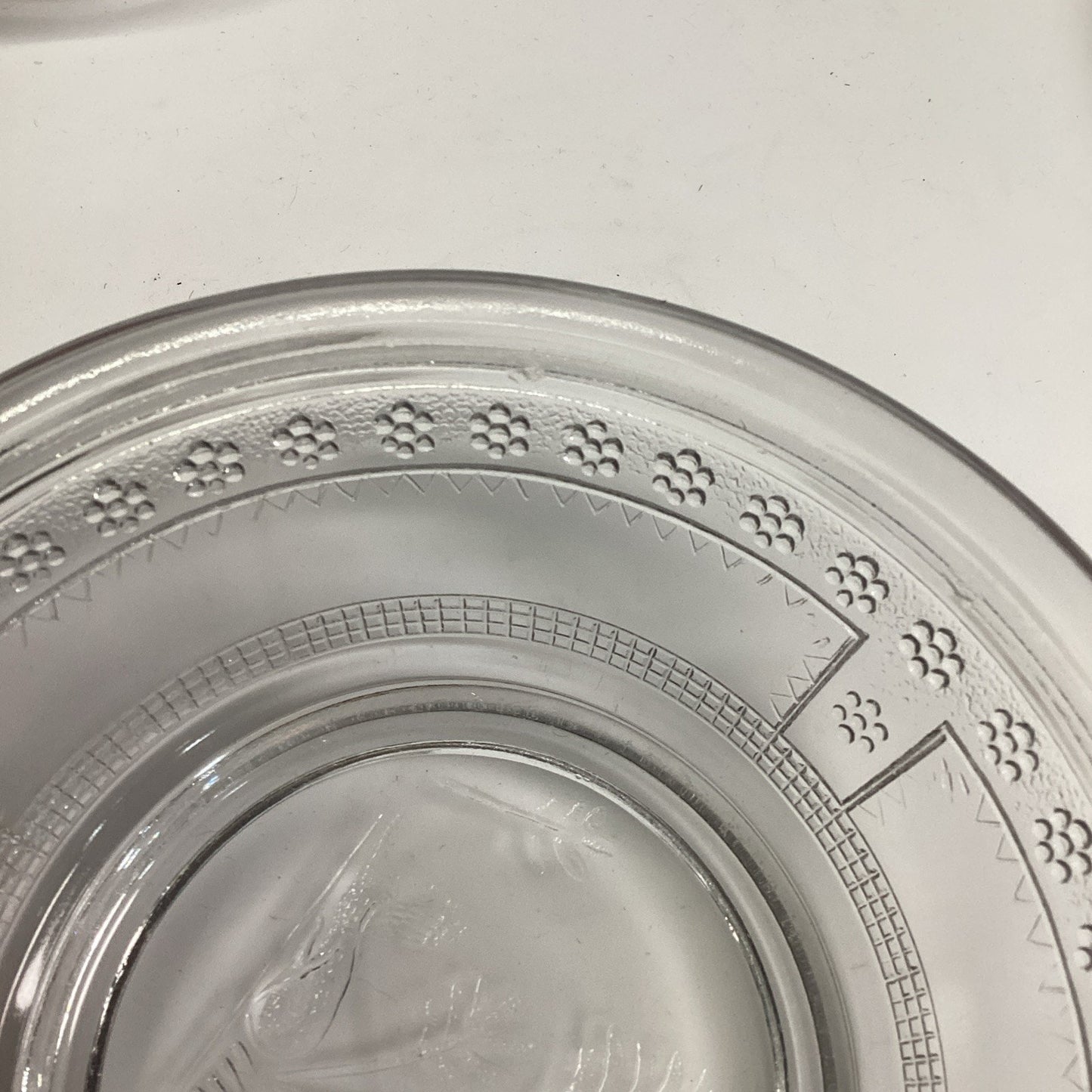Antique 1880’s Egyptian Pattern Pressed Glass Soup or Cereal Bowls