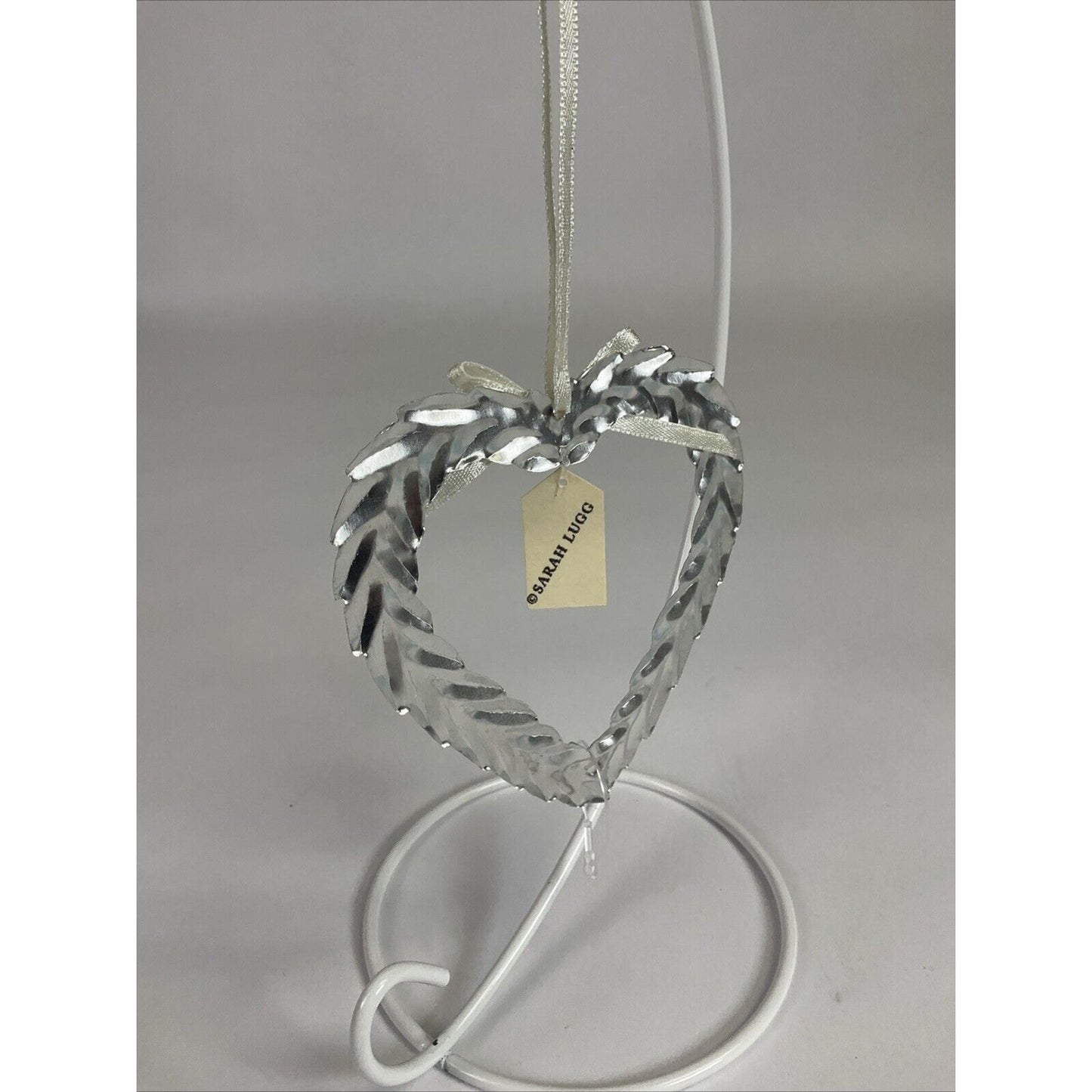 Sarah Lugg Heart Shaped Ornament Hanging Christmas Seasons Greetings