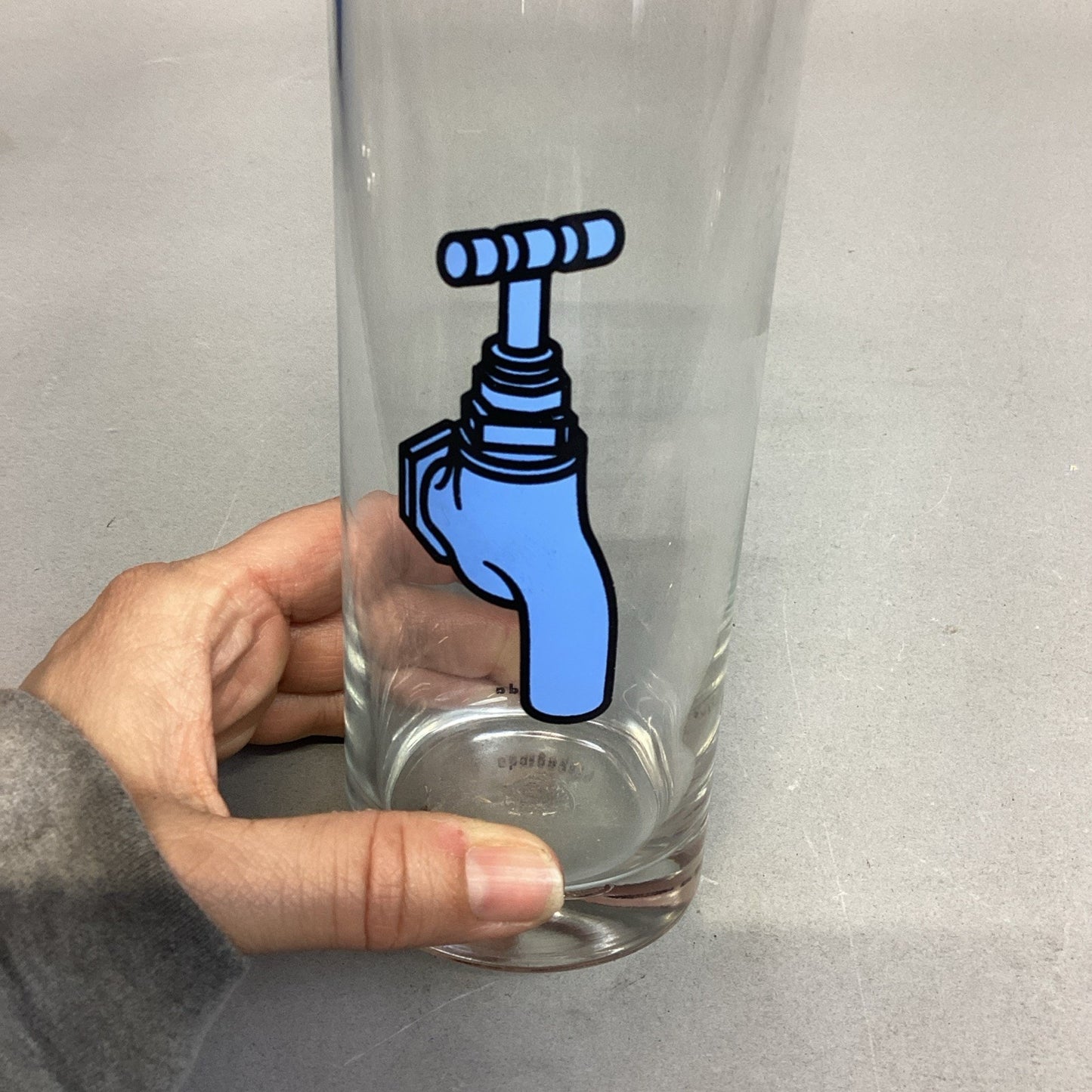 Vintage Propaganda Water Spicket Ocean Drinking Glass - Made In Thailand