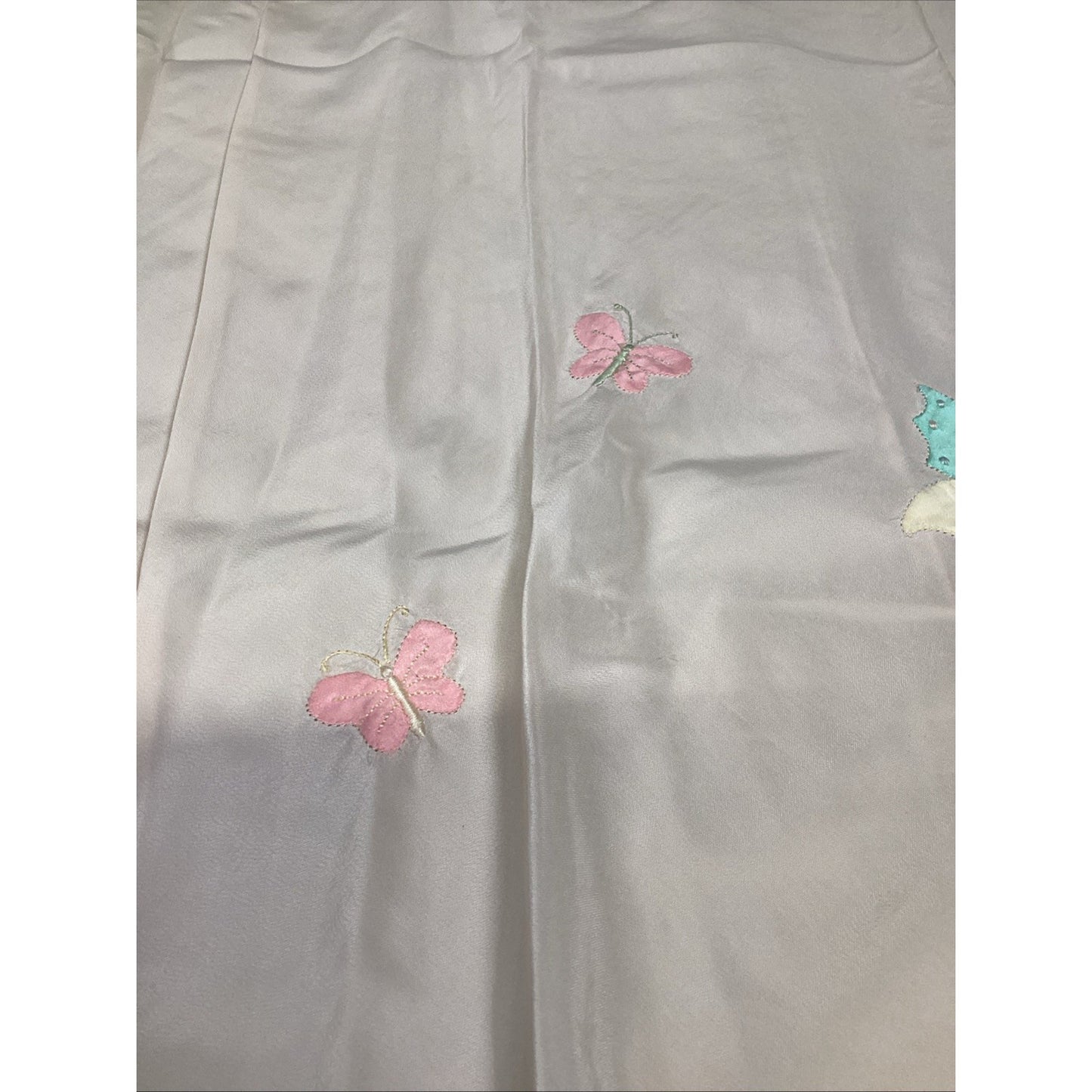 Beige Slip With Embroidered Butterflies - Large