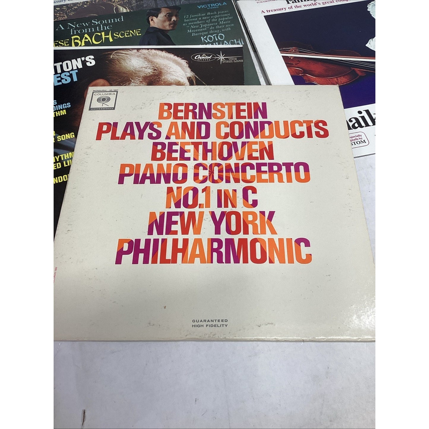 13 Vinyl Records - Tchaikovsky, Bach, Gershwin, Stan Kenton, Tommy Dorsey