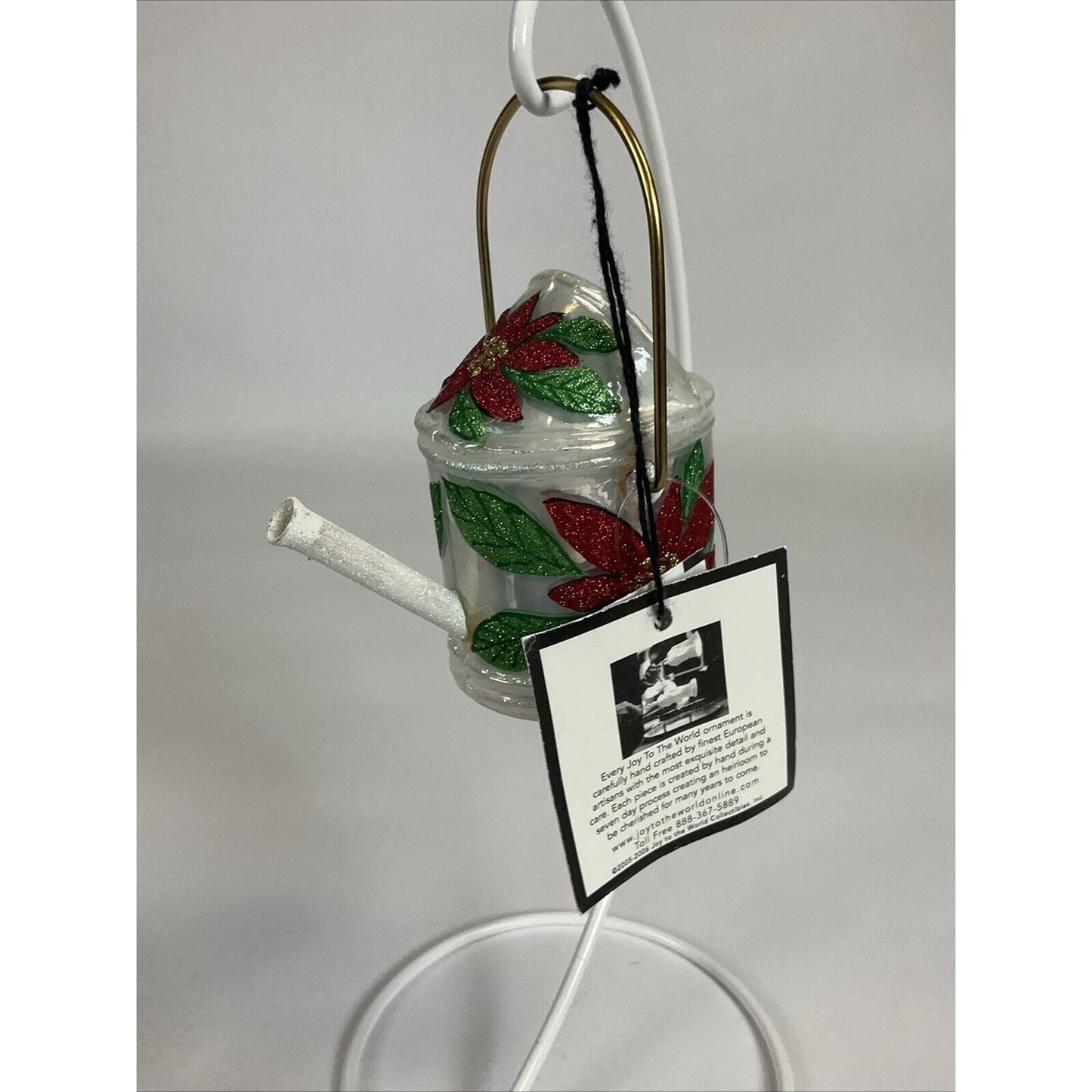 Joy To The World Christmas Ornament - Winter Watering Can Roger’s Gardens