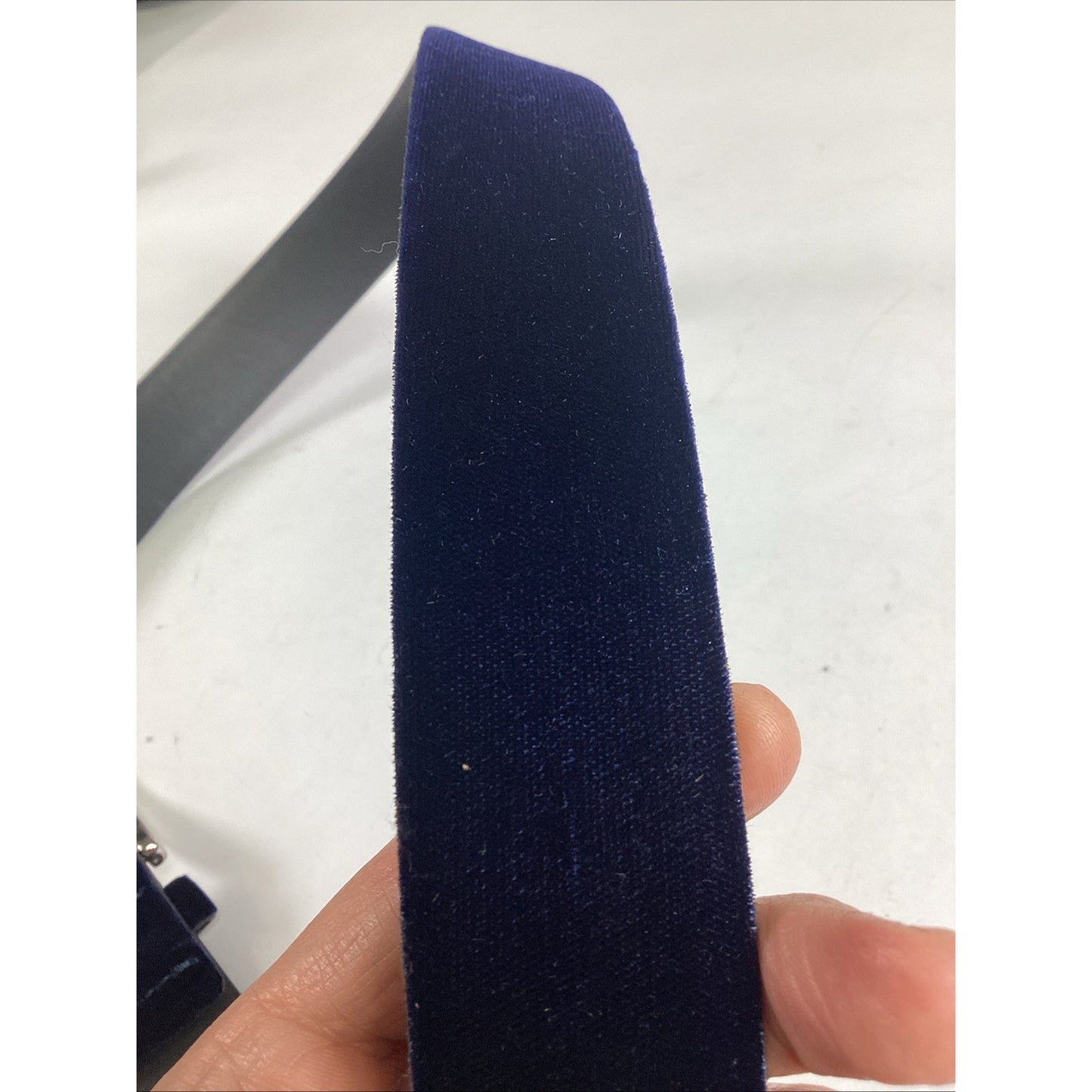 Bergdorf Goodman Blue Suede Men’s Belt - NWT - Size 36 - Made In Italy